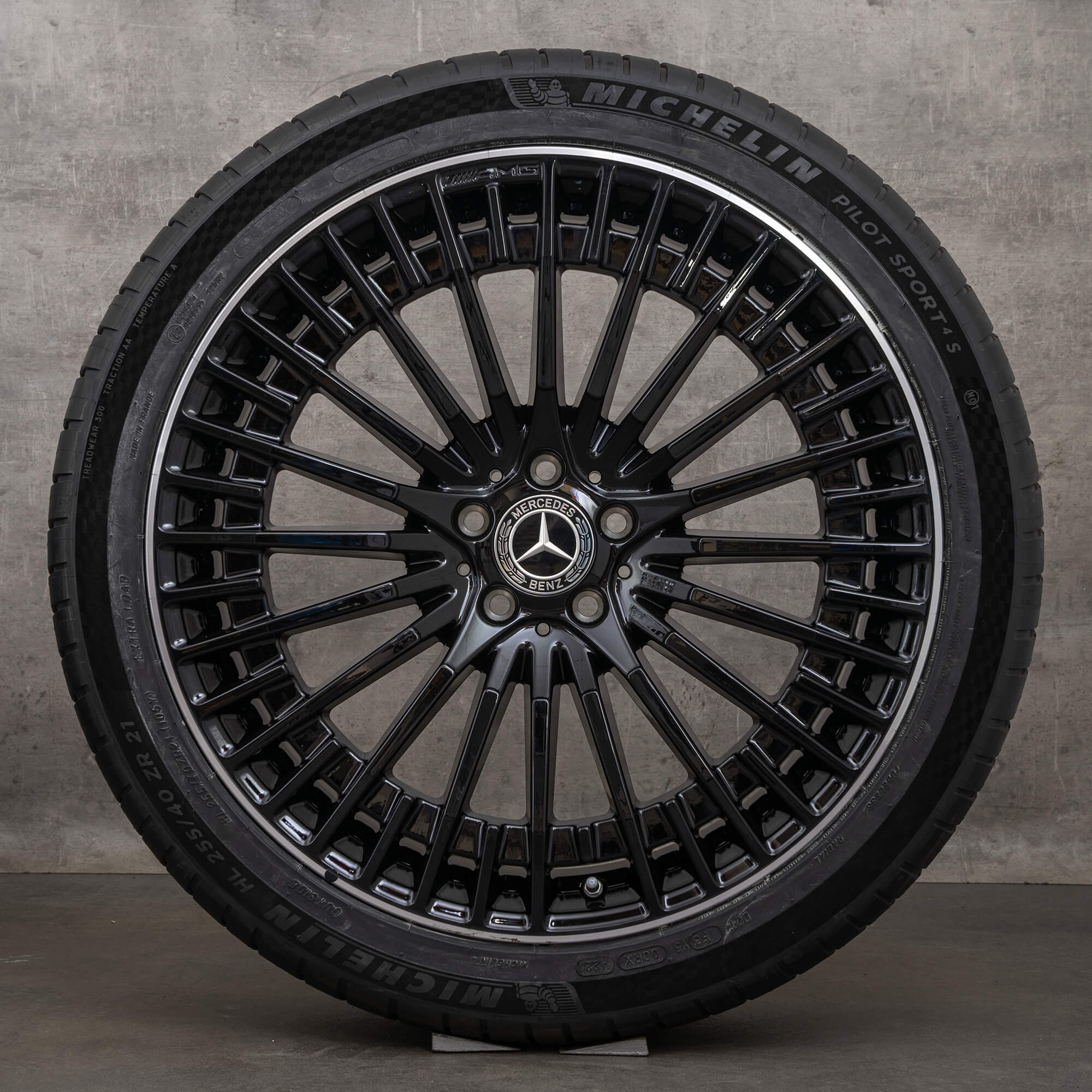 Original Mercedes Benz EQC AMG Felgen 21 Zoll N293 Sommerräder A2934011000 A2934011100 schwarz glanzgedreht NEU