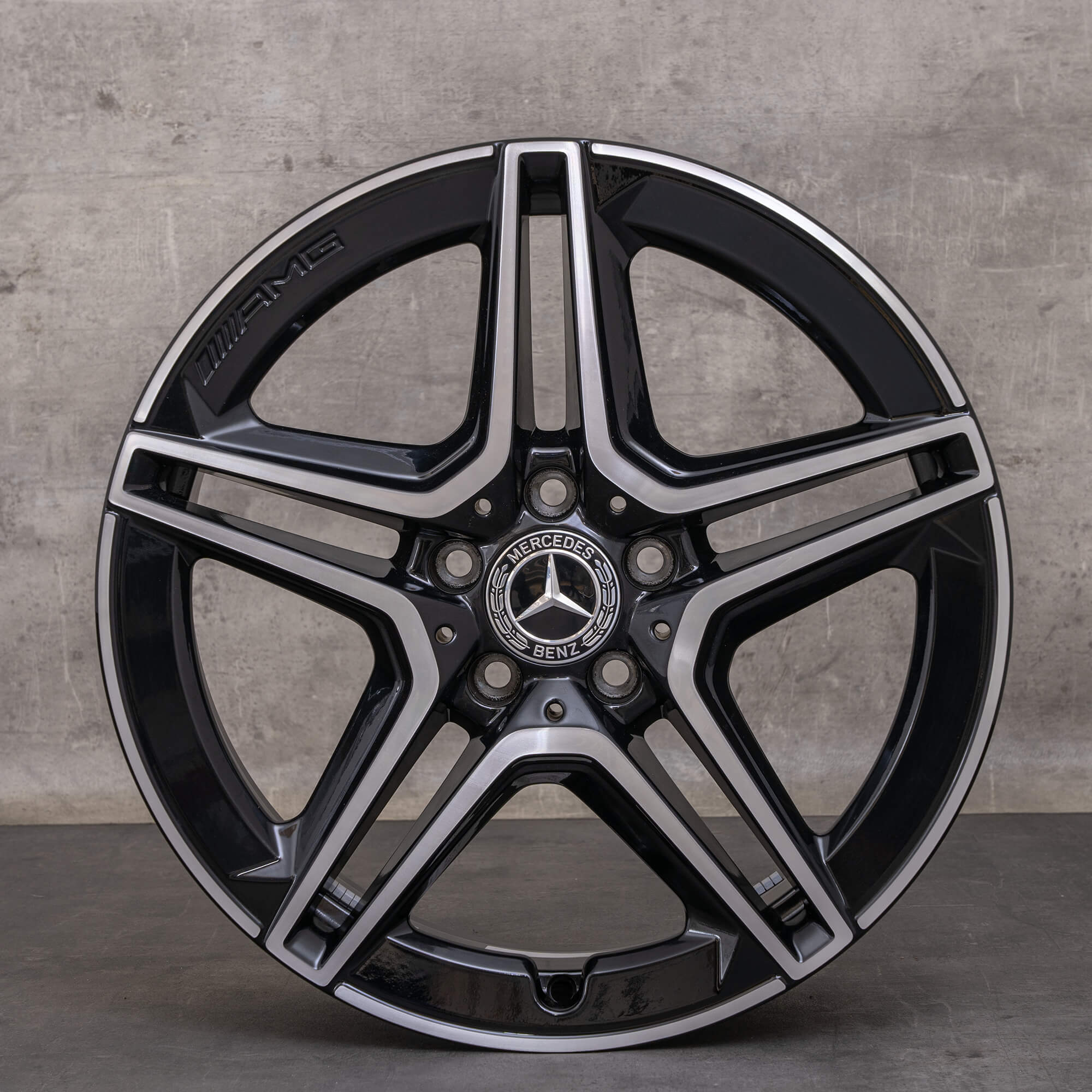 Mercedes-Benz A B-klasse CLA AMG velgen 18 inch W177 V177 W247 X118 C118 A1774011500 zwart hoogglans gedraaid