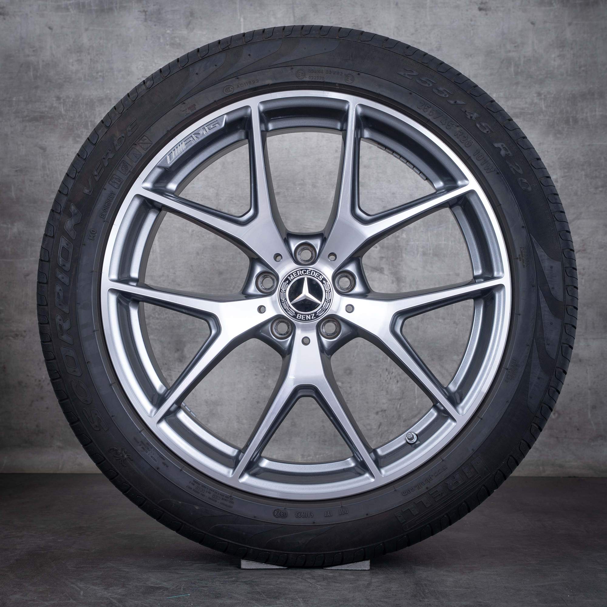 Alkuperäiset Mercedes Benz GLC AMG vanteet 20 tuuman X253 C253 kesäpyörät A2534015500 himalajanharmaa kiillotettu