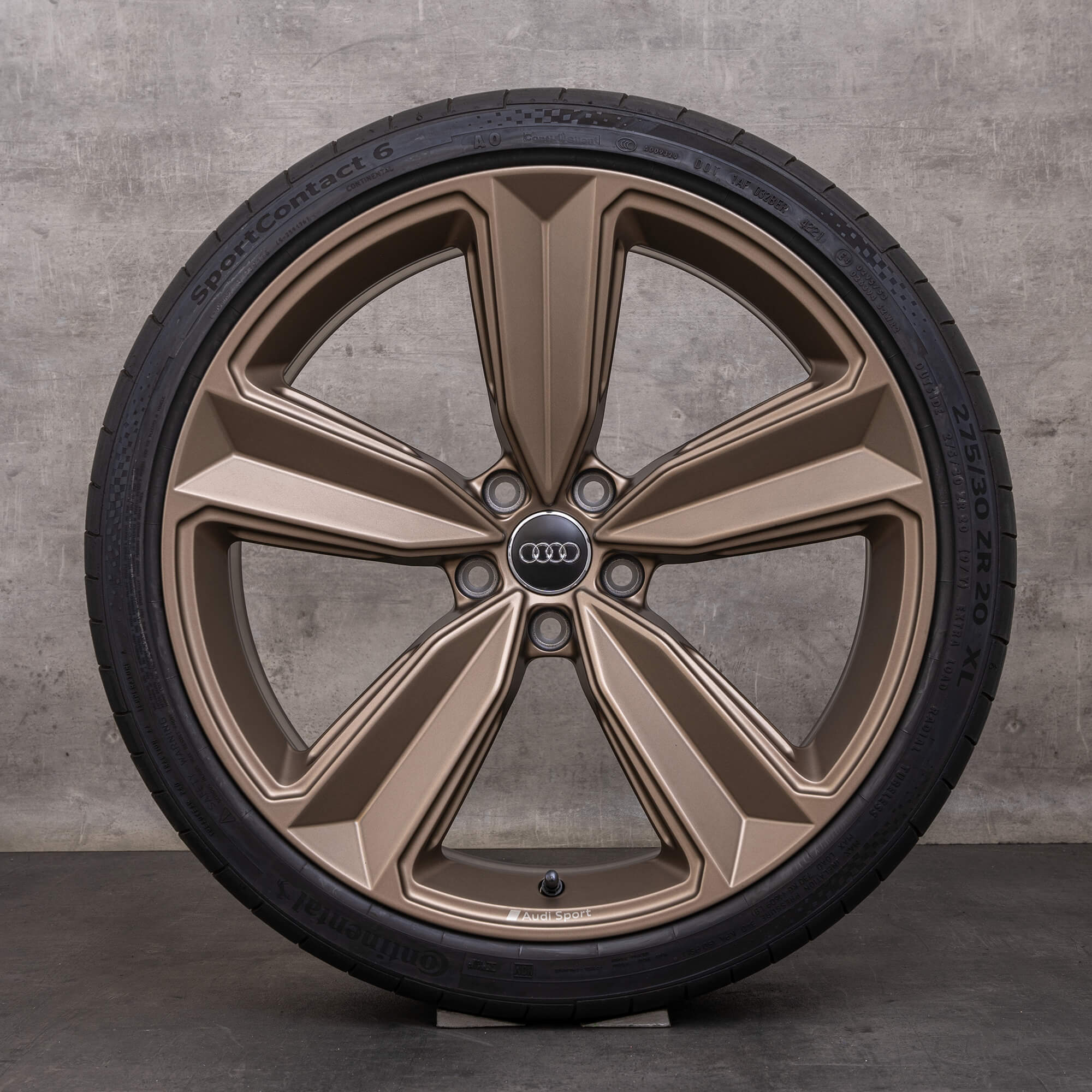 Jantes e pneus inverno originais Audi RS4 RS5 20 polegadas B9 8W F5 jantes 8W0601025CS Peak bronze gold