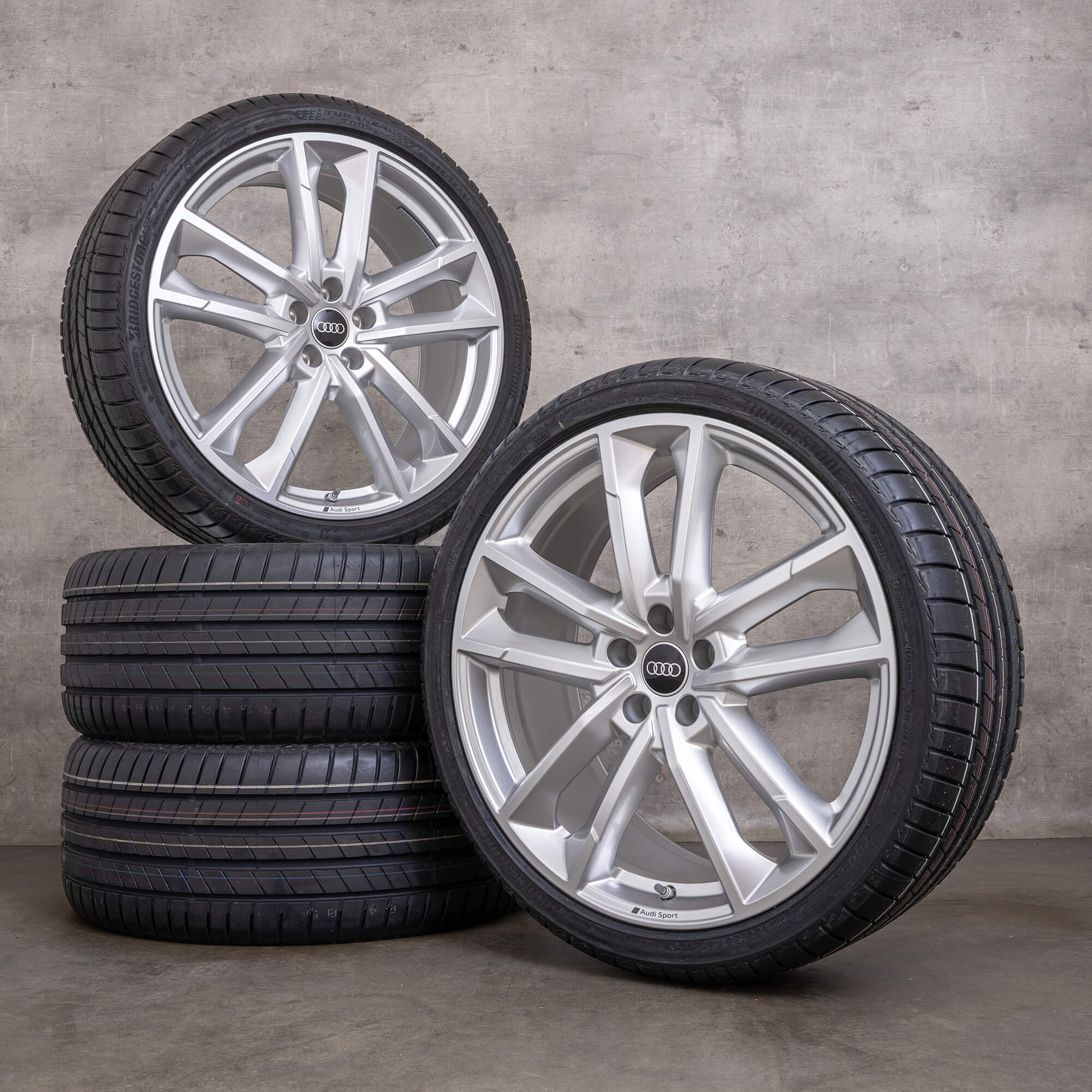 OEM Audi A6 S6 rims 21 inch 4K C8 F2 summer wheels 4K0601025CP silver NEW