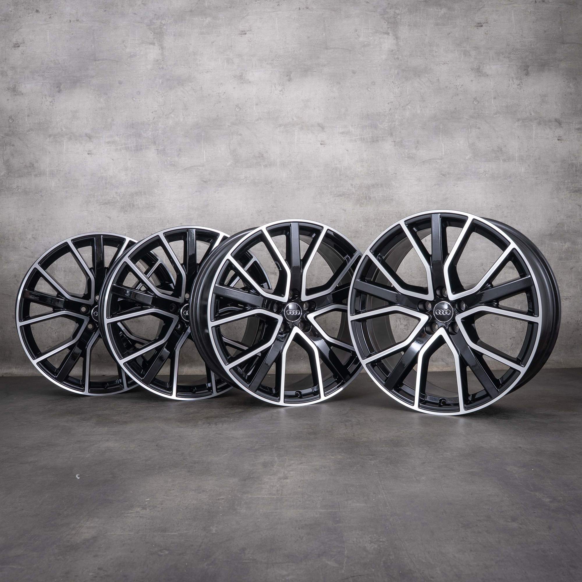 Original Audi A7 S7 Felgen 21 Zoll 4K C8 4K8601025Q schwarz glanzgedreht