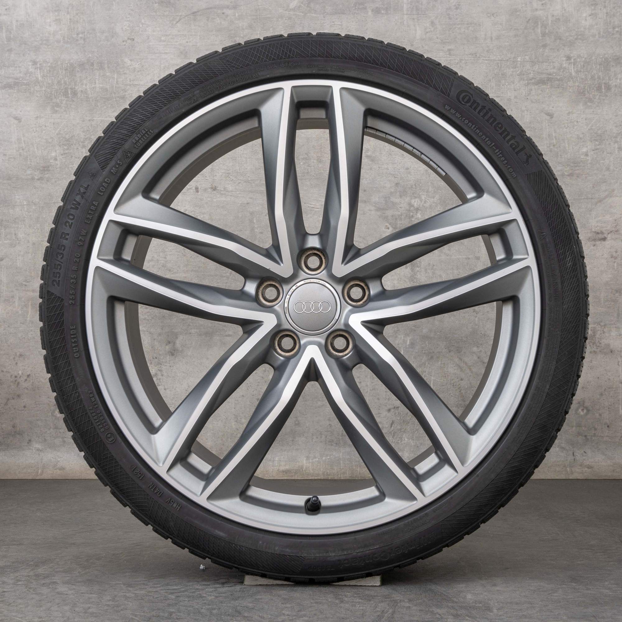 Alkuperäiset Audi A6 S6 vanteet 20 tuuman 4G C7 kesäpyörät 4G9601025N titan kiillotettu