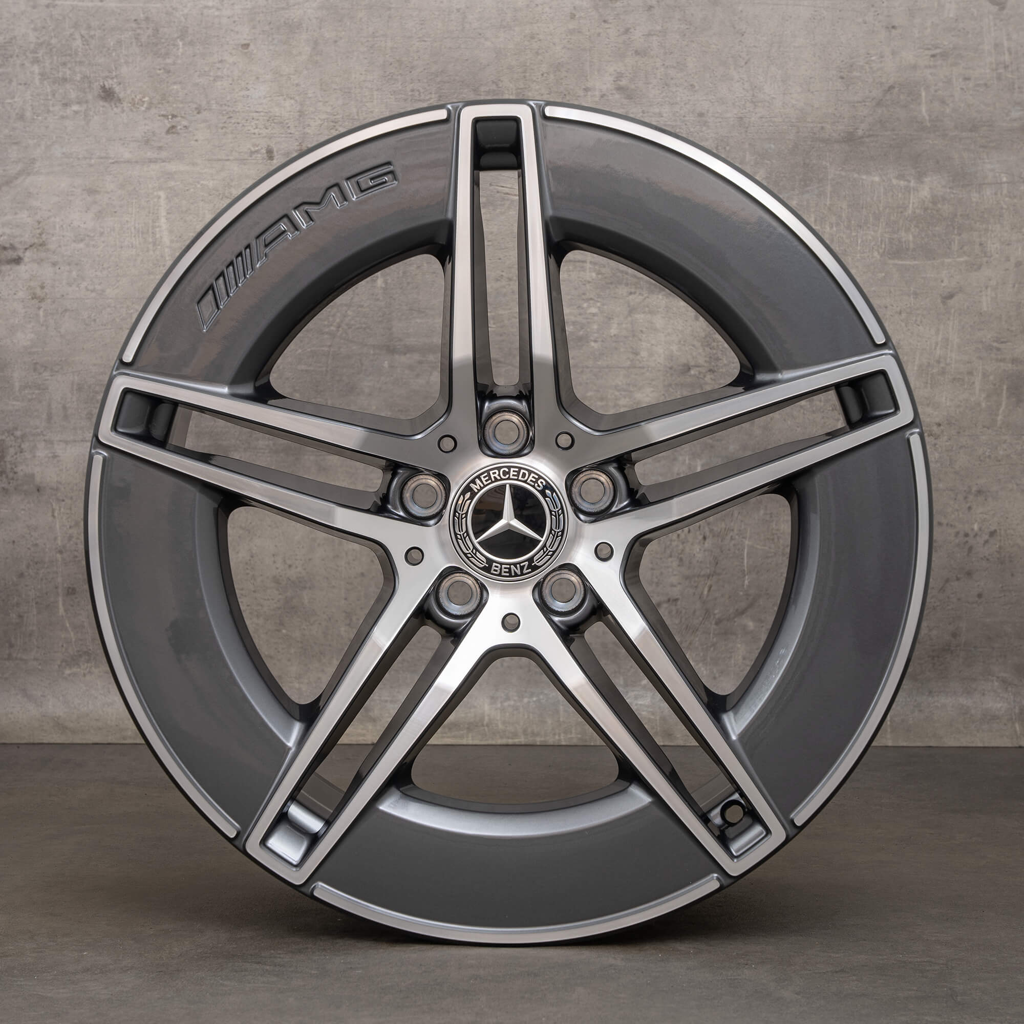 Original AMG Mercedes Benz E-Klasse Felgen 19 Zoll W214 S214 A2144010300 A2144010400 himalaya grey glanzgedreht NEU