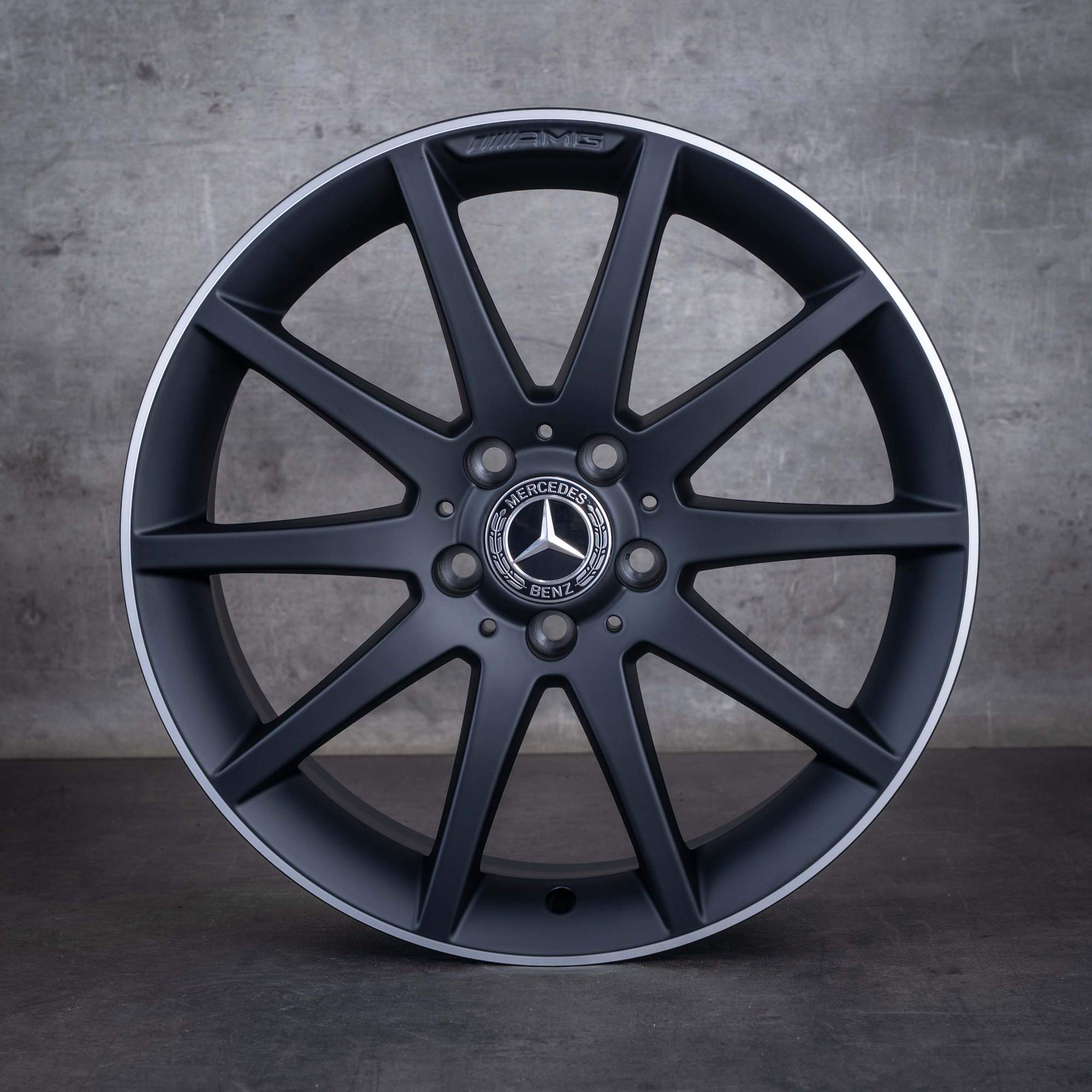 Jante originale Mercedes-Benz SLK 55 SLC 43 AMG pentru anvelope de iarnă 18 inci R172 Felgen A1724013002 A1724013102 negru mat margine lucioasă diamantată NOI