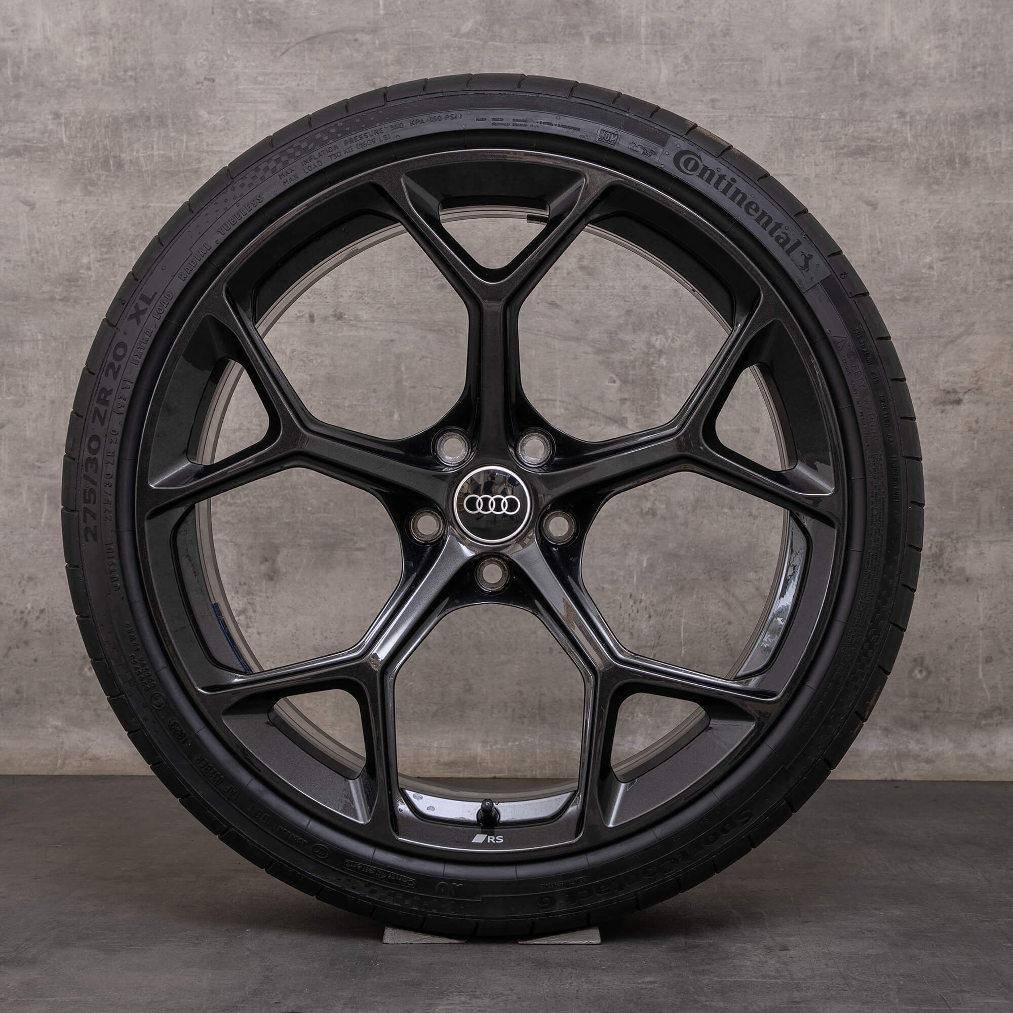 Original Audi RS4 RS5 Felgen 20 Zoll B9 8W F5 Sommerräder 8W0601025GJ dunkel titan glanz
