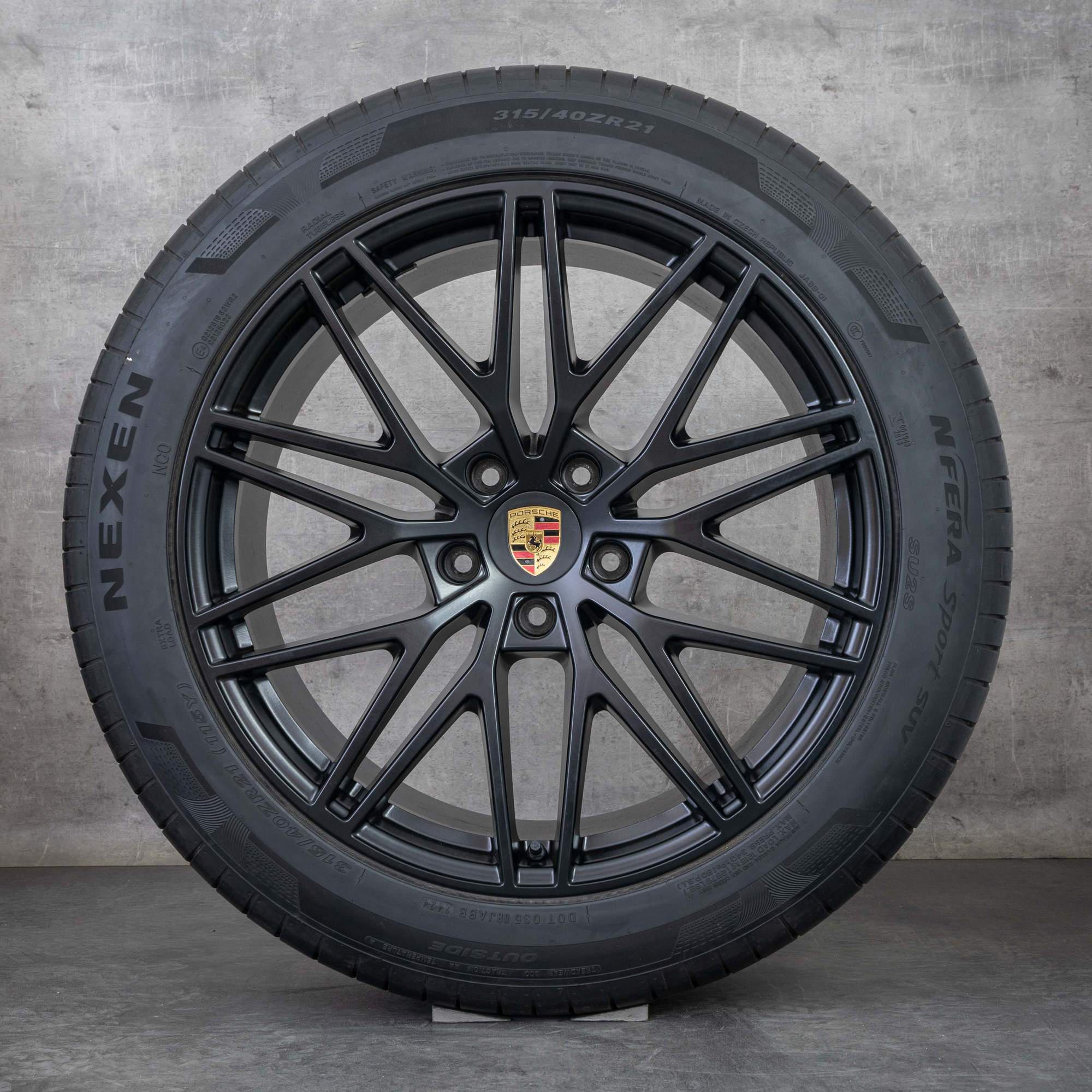 Alkuperäiset Porsche Cayenne 9YA II Coupe talvirenkaat 21 tuuman E3 vanteet 9Y0601025CD 9Y3601025BG RS Spyder musta UUSI