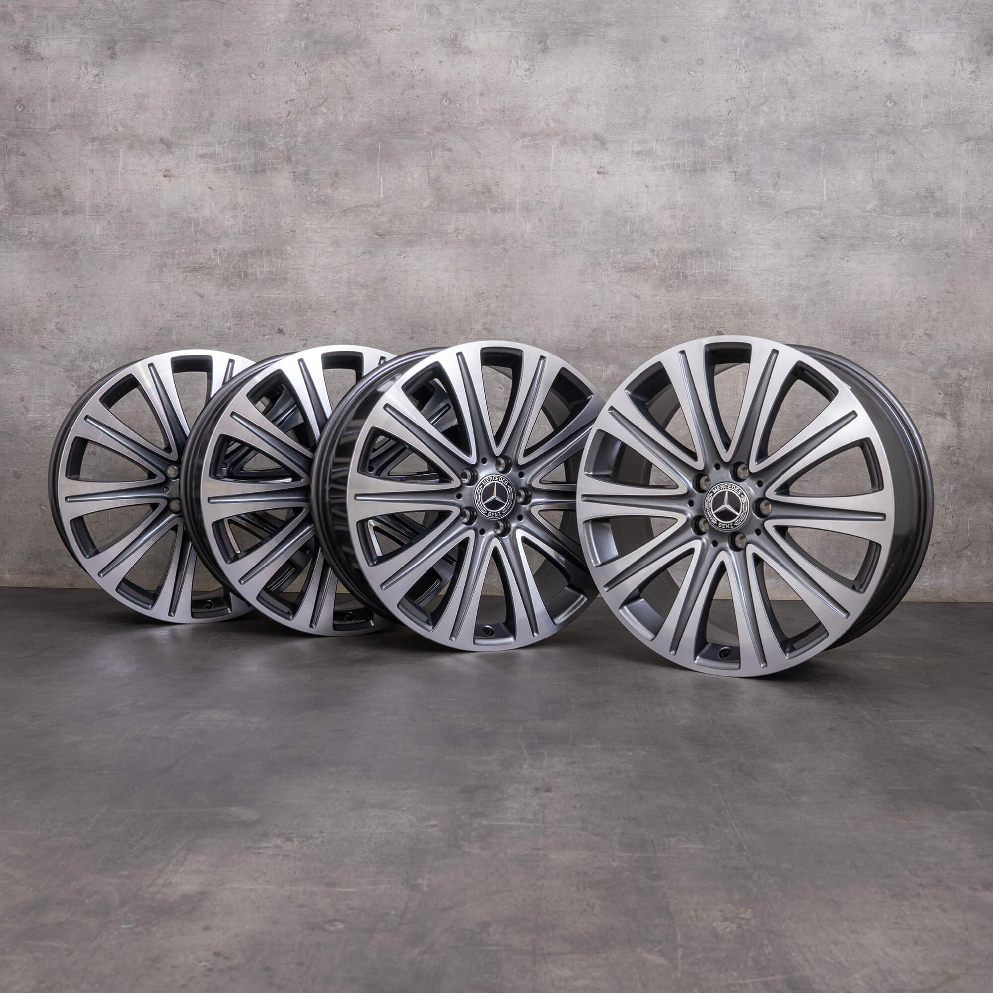 Orijinal Mercedes Benz E-Serisi jantlar 19 inç W213 S213 C238 A238 A2134010500 himalaya gri parlak tornalı YENİ