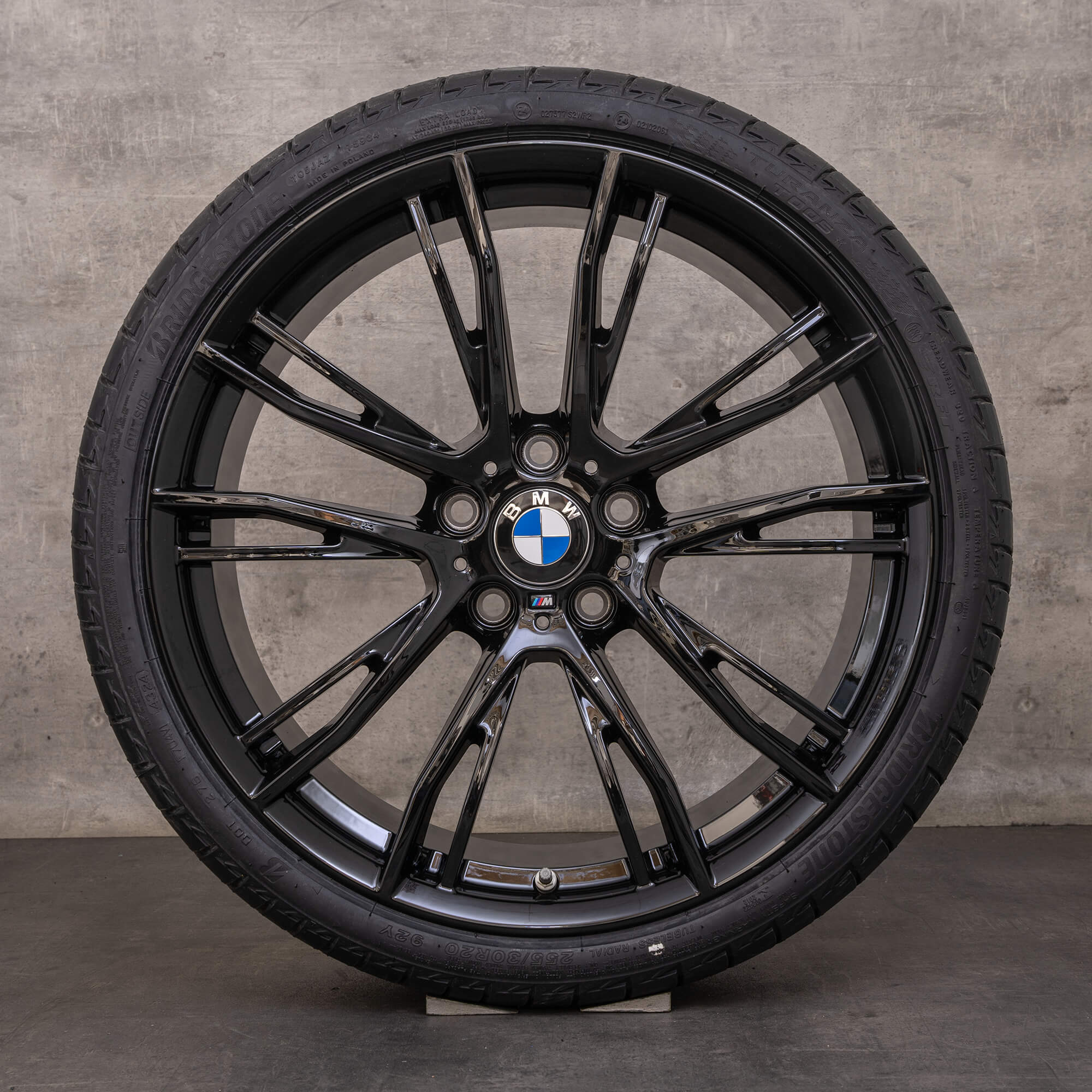 OEM BMW 3 series 4 rims 20 inch F30 F31 F32 F33 F36 Gran Coupe summer wheels styling 624 M 6862774 6862775 black gloss