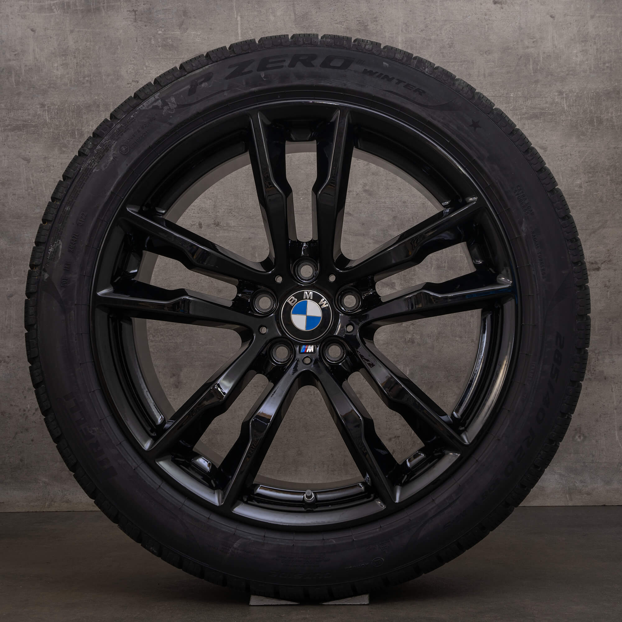 Original BMW X5M X6M Felgen 20 Zoll F85 F86 Winterreifen 2284654 2284655 611 M schwarz hochglanz