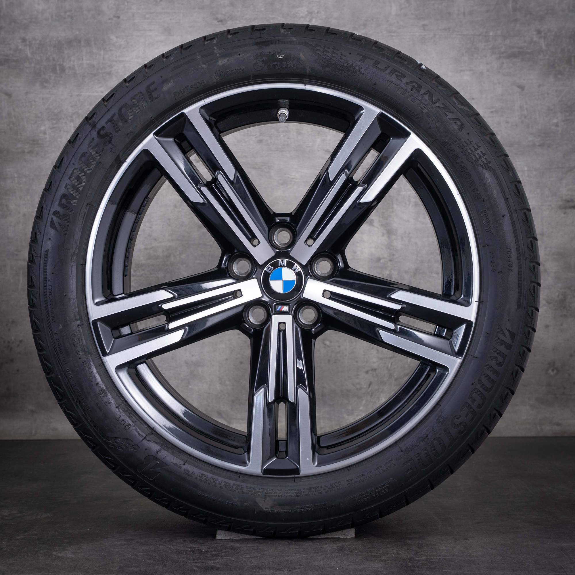 Orijinal BMW 2 Serisi 3 Serisi 4 Serisi Jantlar 18 inç G20 G21 G22 G23 G42 Coupé Yaz Lastikleri Styling 848 M 8746631 8746632 jet black elmas kesim finişli