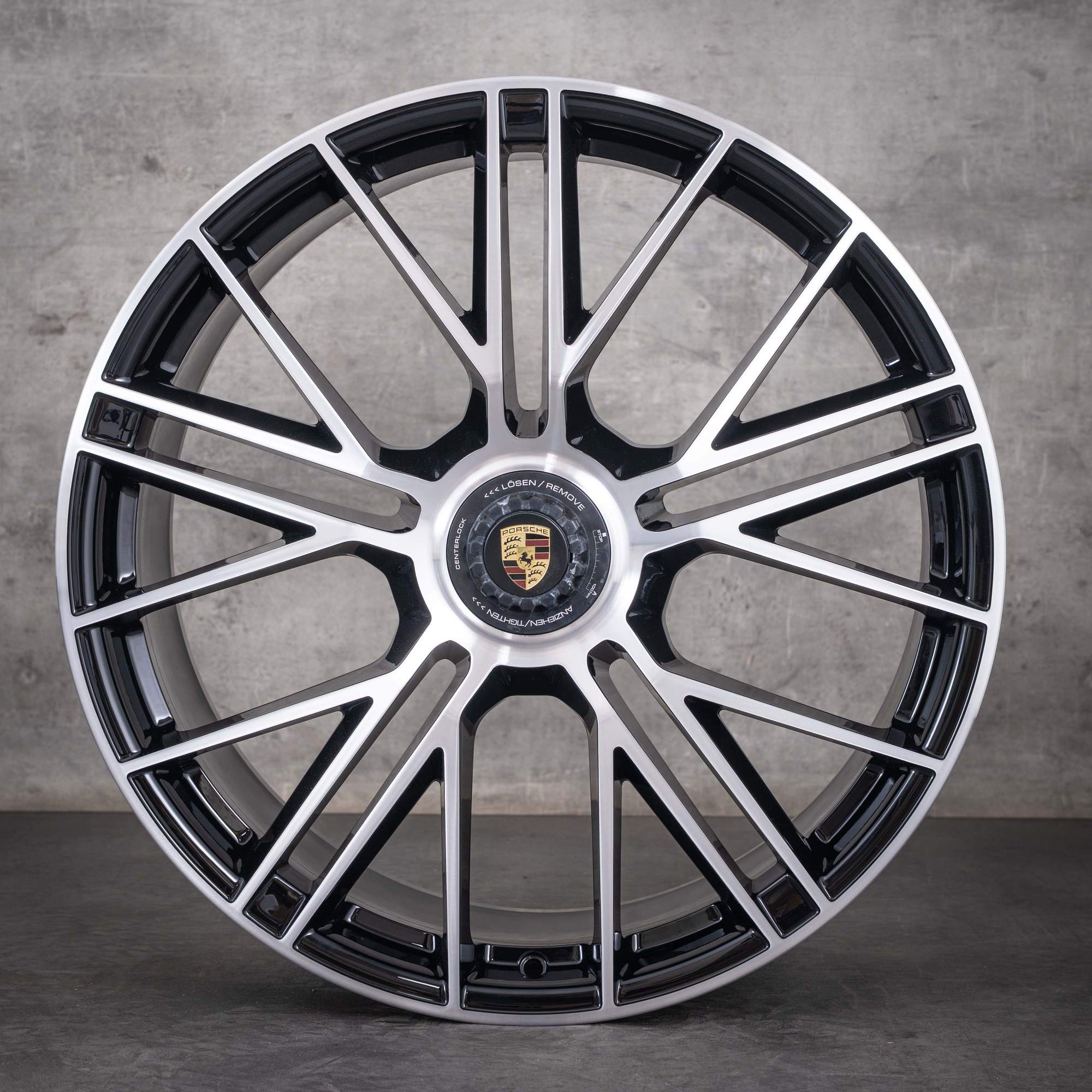 Alkuperäiset Porsche Panamera -vanteet 21 tuumaa 976 G3 Turbo S GTS 976601025T 976698025B diamond cut mustat UUDET