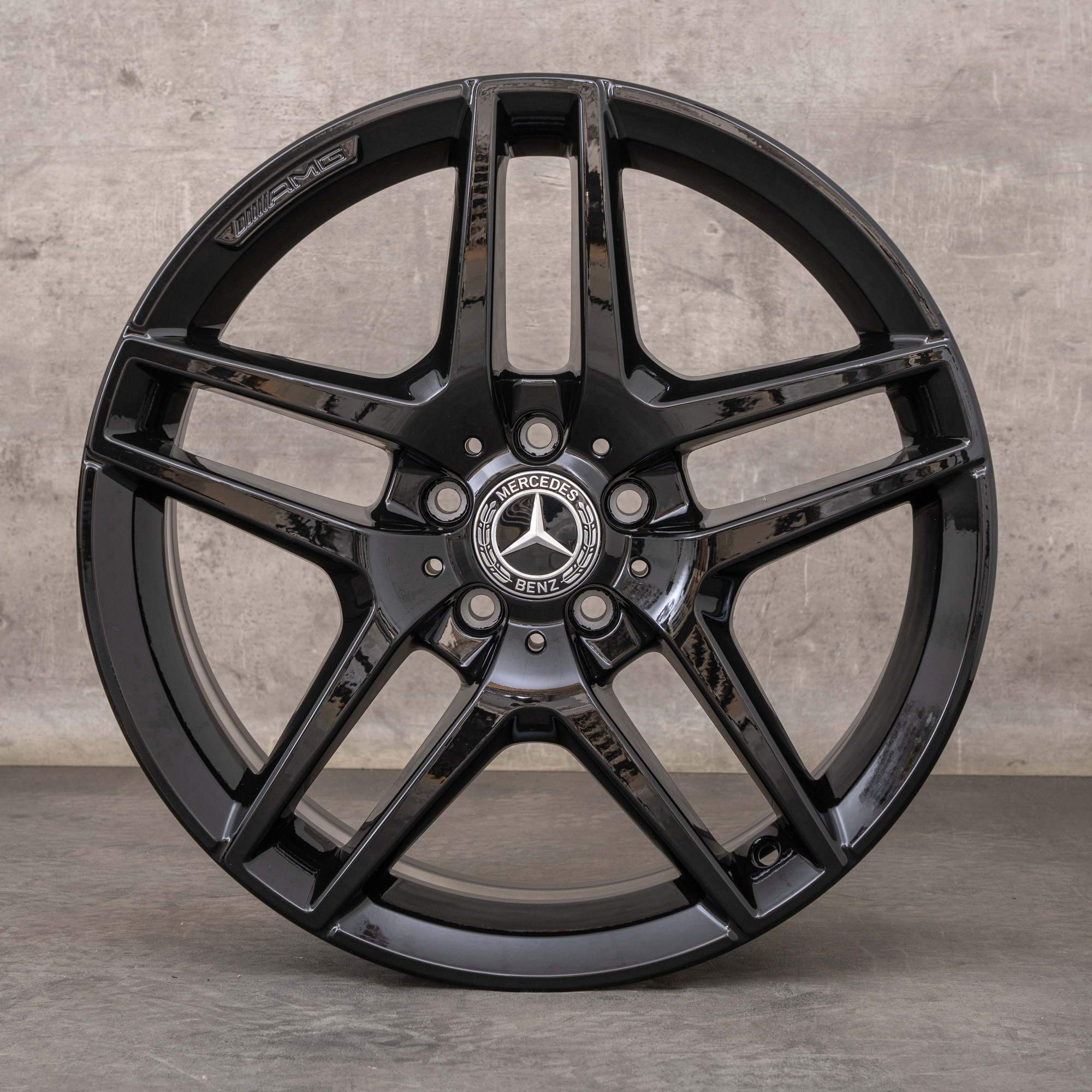 Oryginał Mercedes Benz Klasa S AMG Felgi 19 cali W222 A217 C217 A2224010000 czarny błyszczący