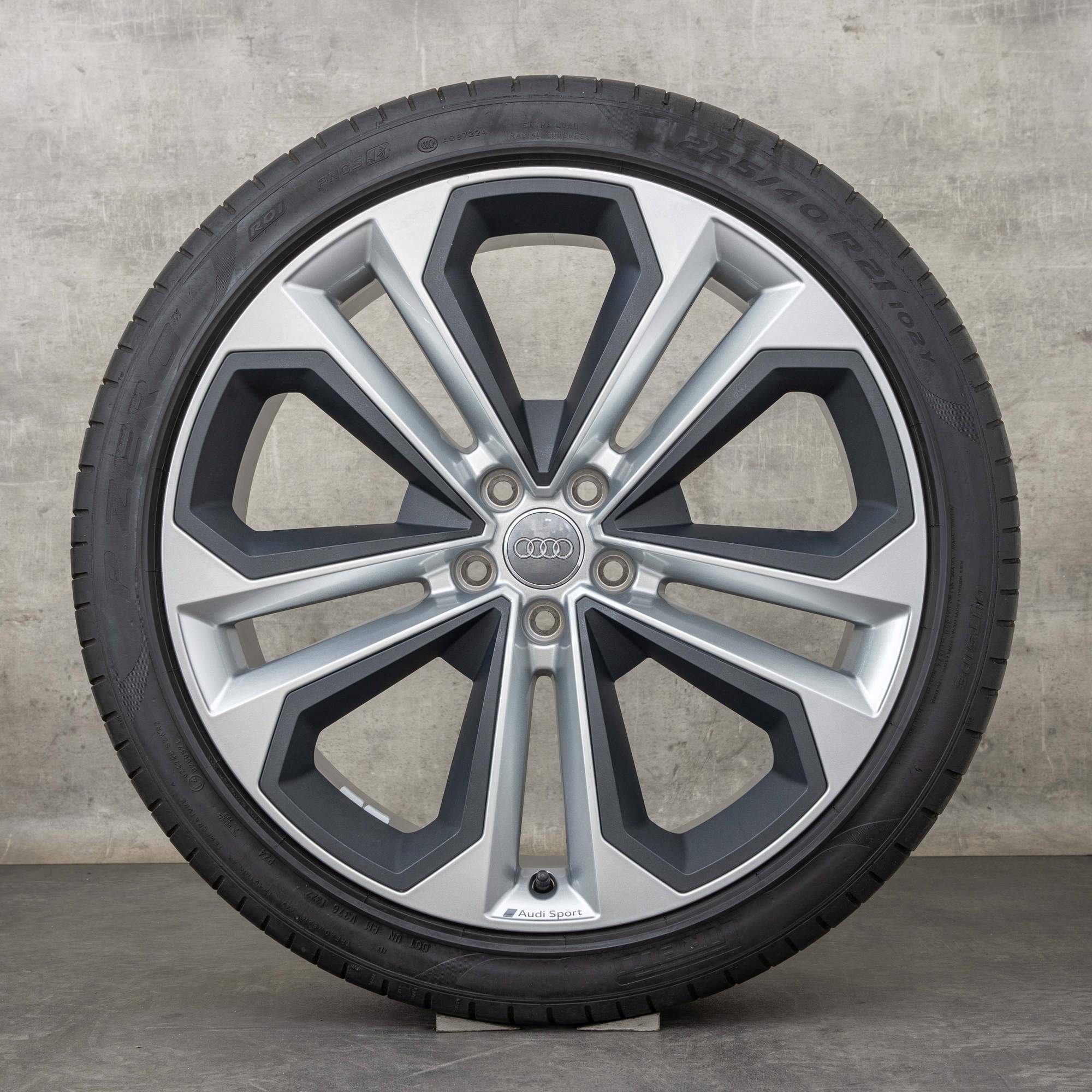 Oryginał Audi Q5 SQ5 felgi 21 cali FY koła letnie 80A601025AS srebrny połysk tytanu