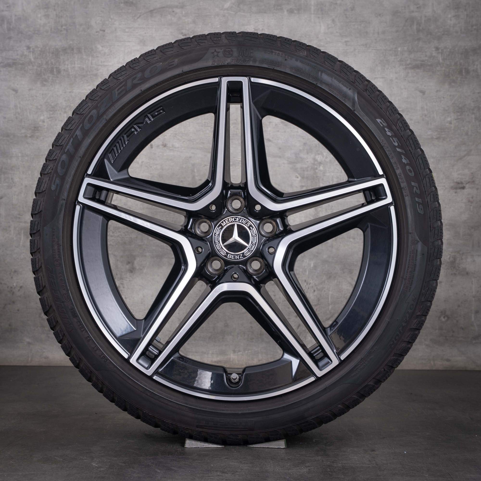 Original Mercedes Benz CLS 53 AMG 4Matic Winterräder 19 Zoll C257 Felgen A2574013000 A2574011500 schwarz glanzgedreht