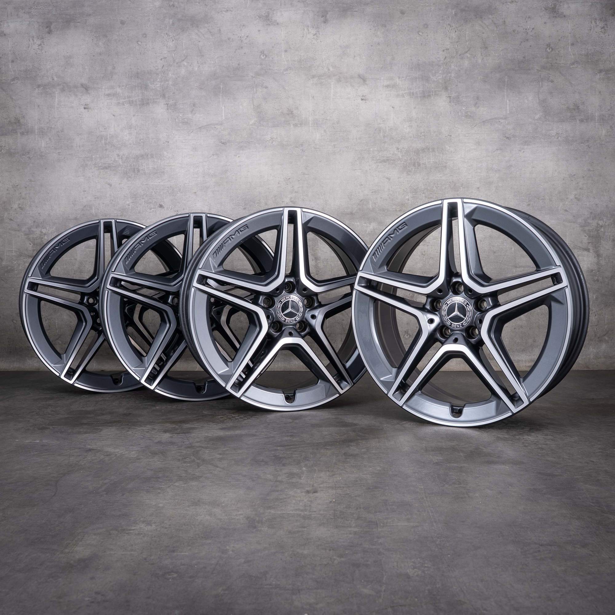 Jantes d'origine Mercedes-Benz GLC et 43 AMG 19 pouces C253 A2534015300 A2534015400 gris Himalaya jantes diamantées