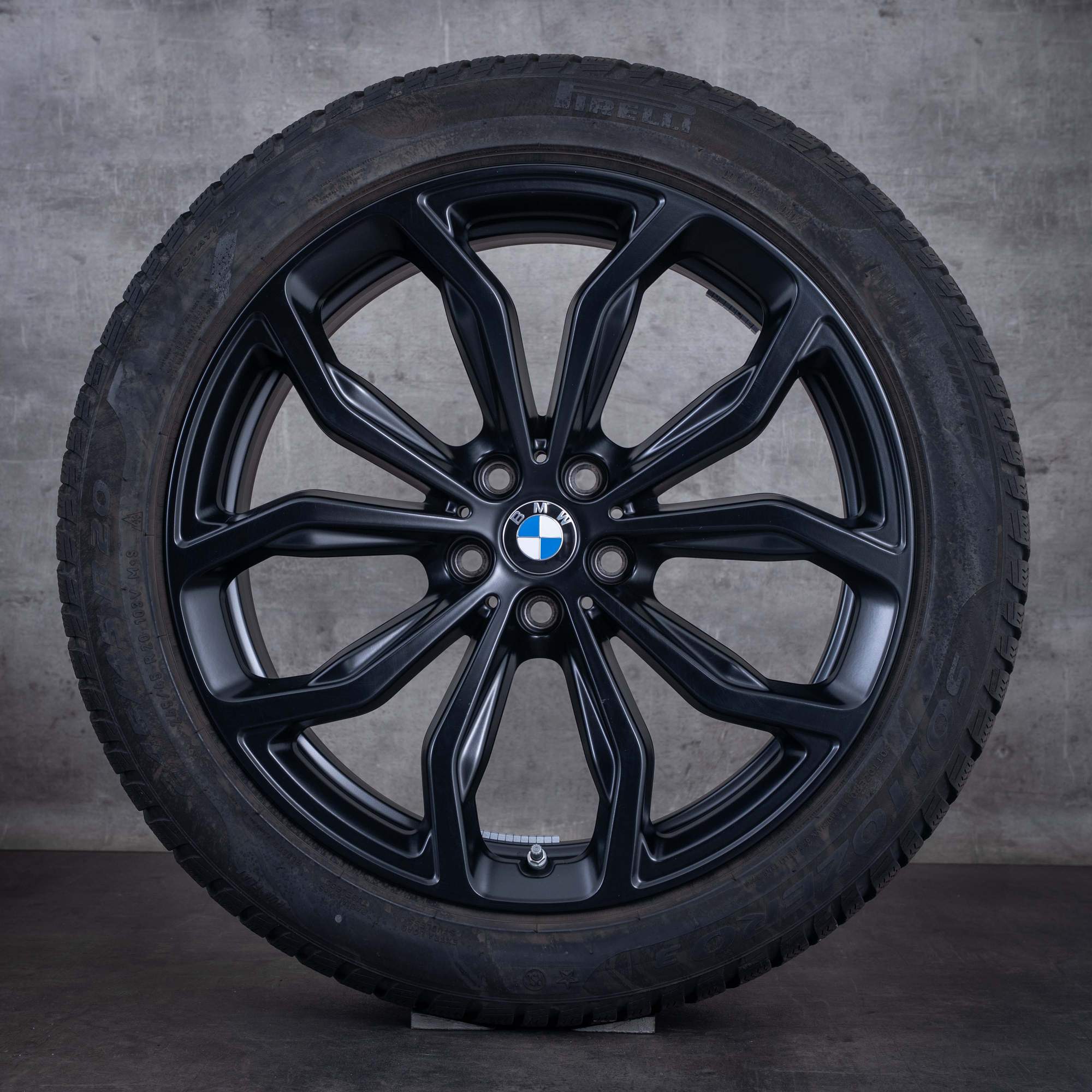 Pneus de inverno originais BMW X3 X4 de 20 polegadas G01 G02, estilo 695 6877329 6877330 preto mate