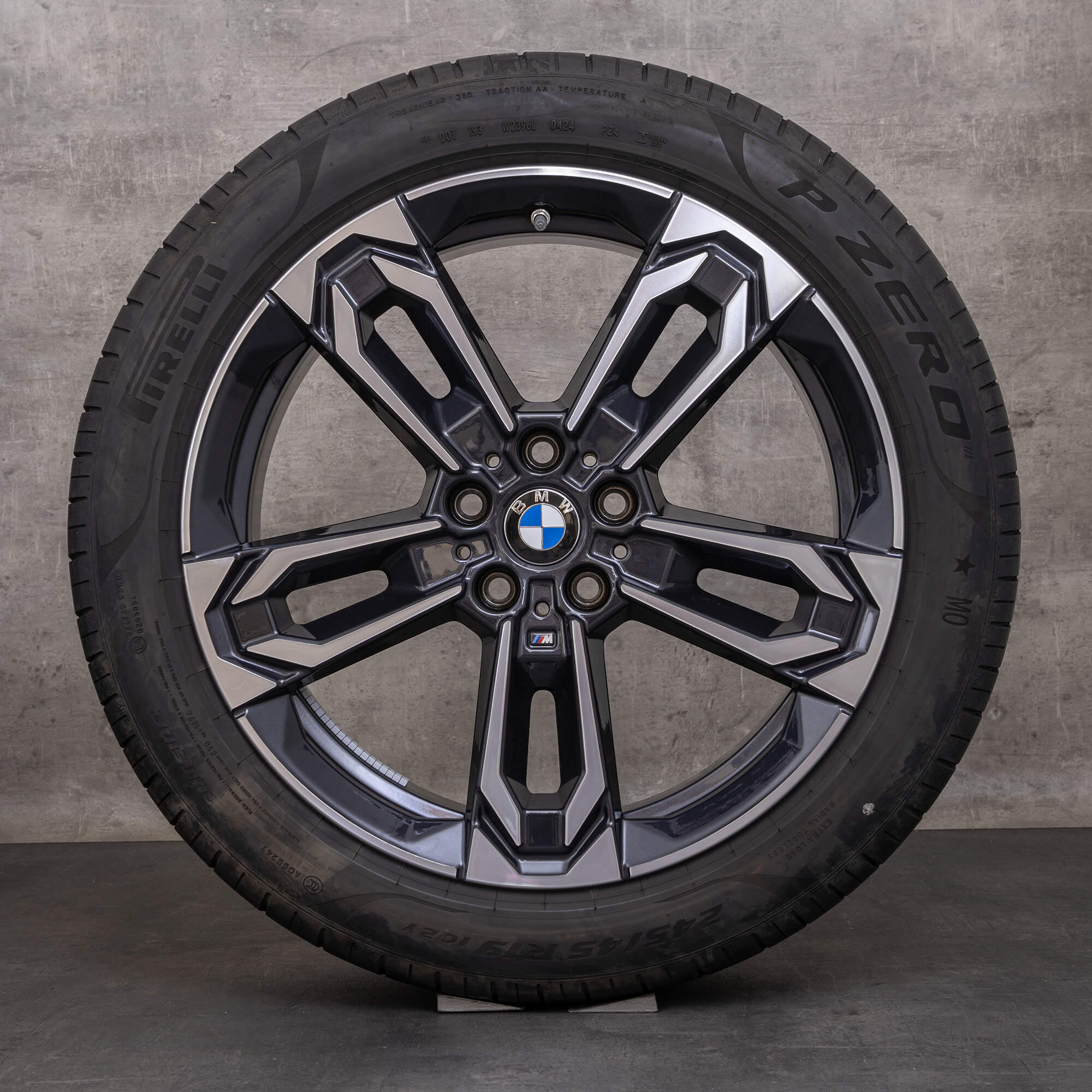 Original BMW X1 iX1 X2 Felgen 19 Zoll U10 U11 Sommerräder Styling 871 M 6898051 midnight grey glanzgedreht