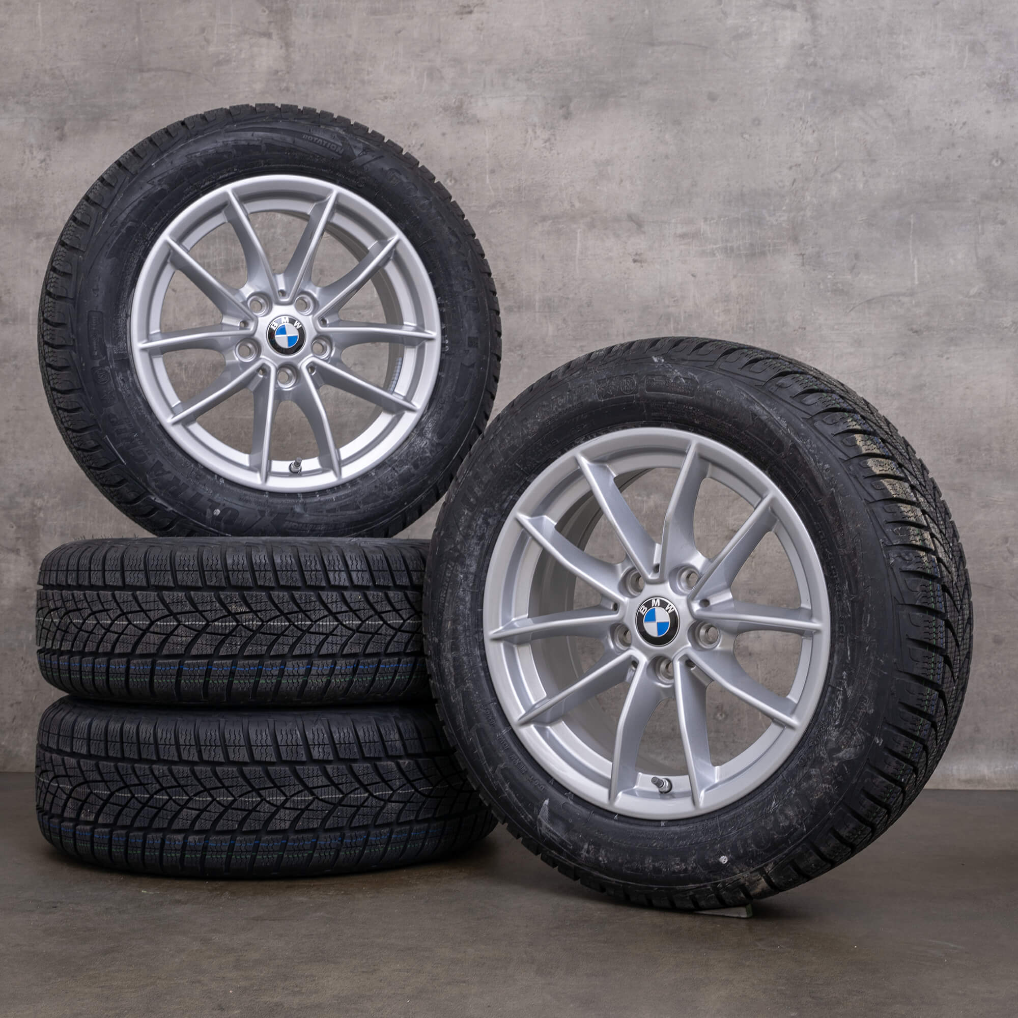 Original BMW 3-serie vinterhjul 16 tum G20 G21 fälgar styling 774 6876921 silver NY