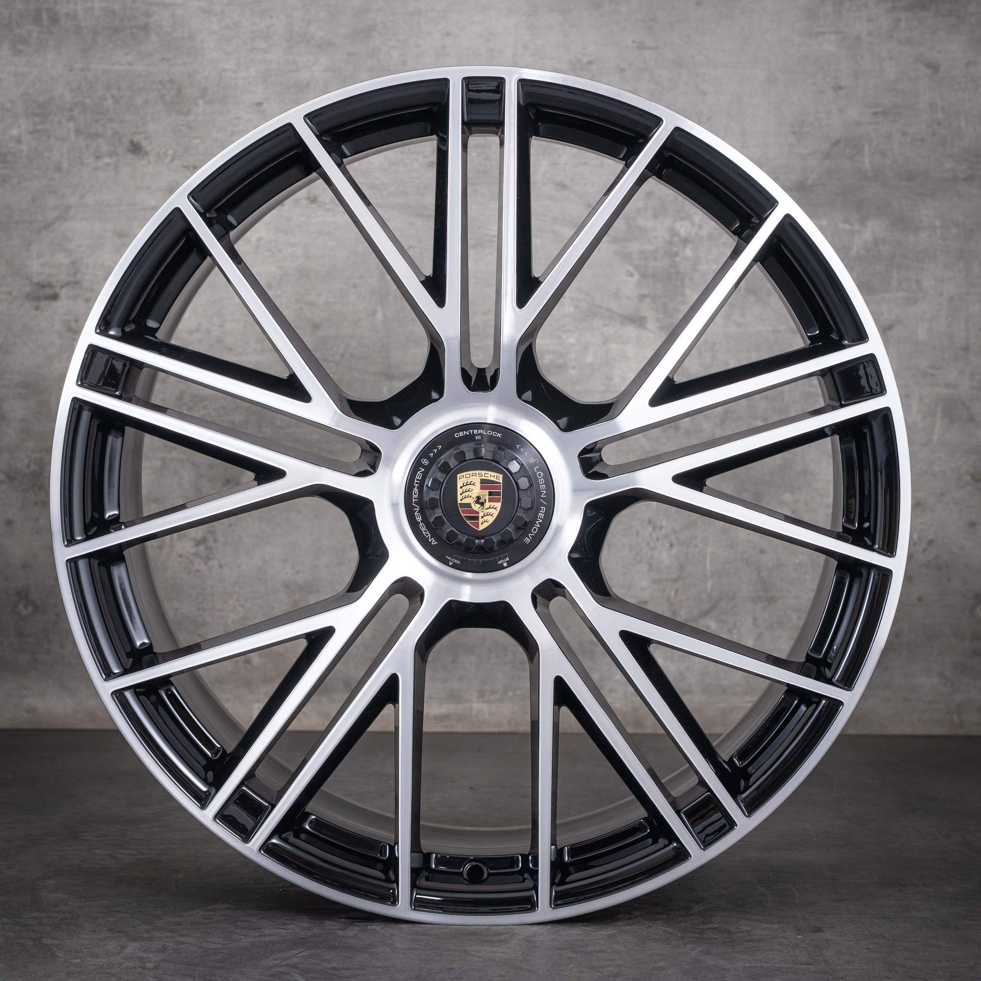 Alkuperäiset Porsche Panamera -vanteet 21 tuumaa 976 G3 Turbo S GTS 976601025T 976698025B diamond cut mustat UUDET