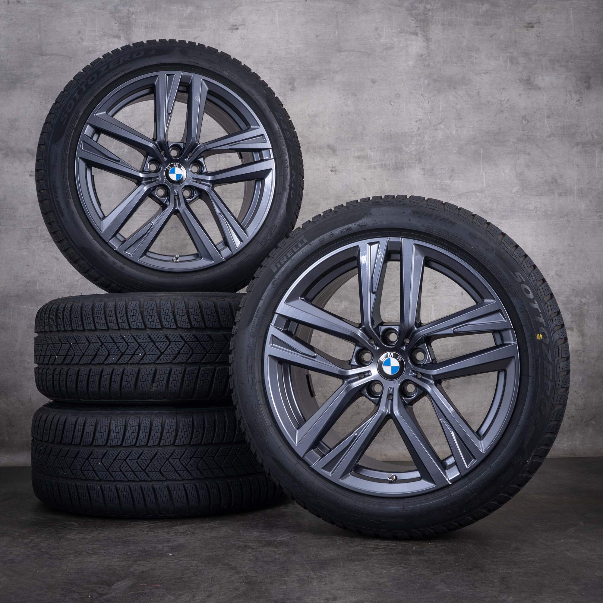 OEM BMW 4 Series i4 winter wheels 18inch G26 Gran Coupe rims Styling 853 6896768 gunmetal gray gloss