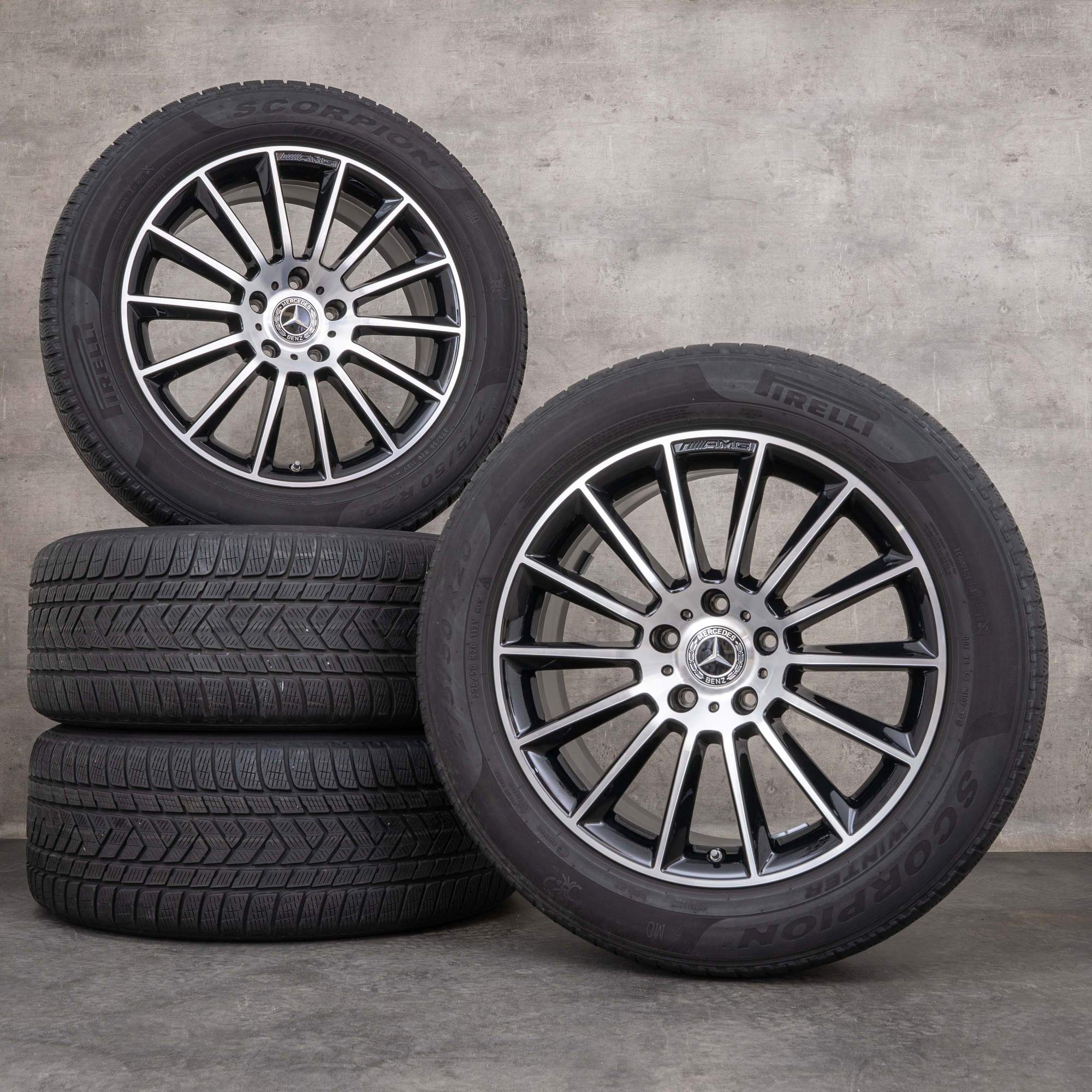 Alkuperäiset Mercedes Benz G-sarjan AMG-vanteet 20 tuuman W463 G350 d G400 G500 kesäpyörät A4634011700 musta kiillotettu