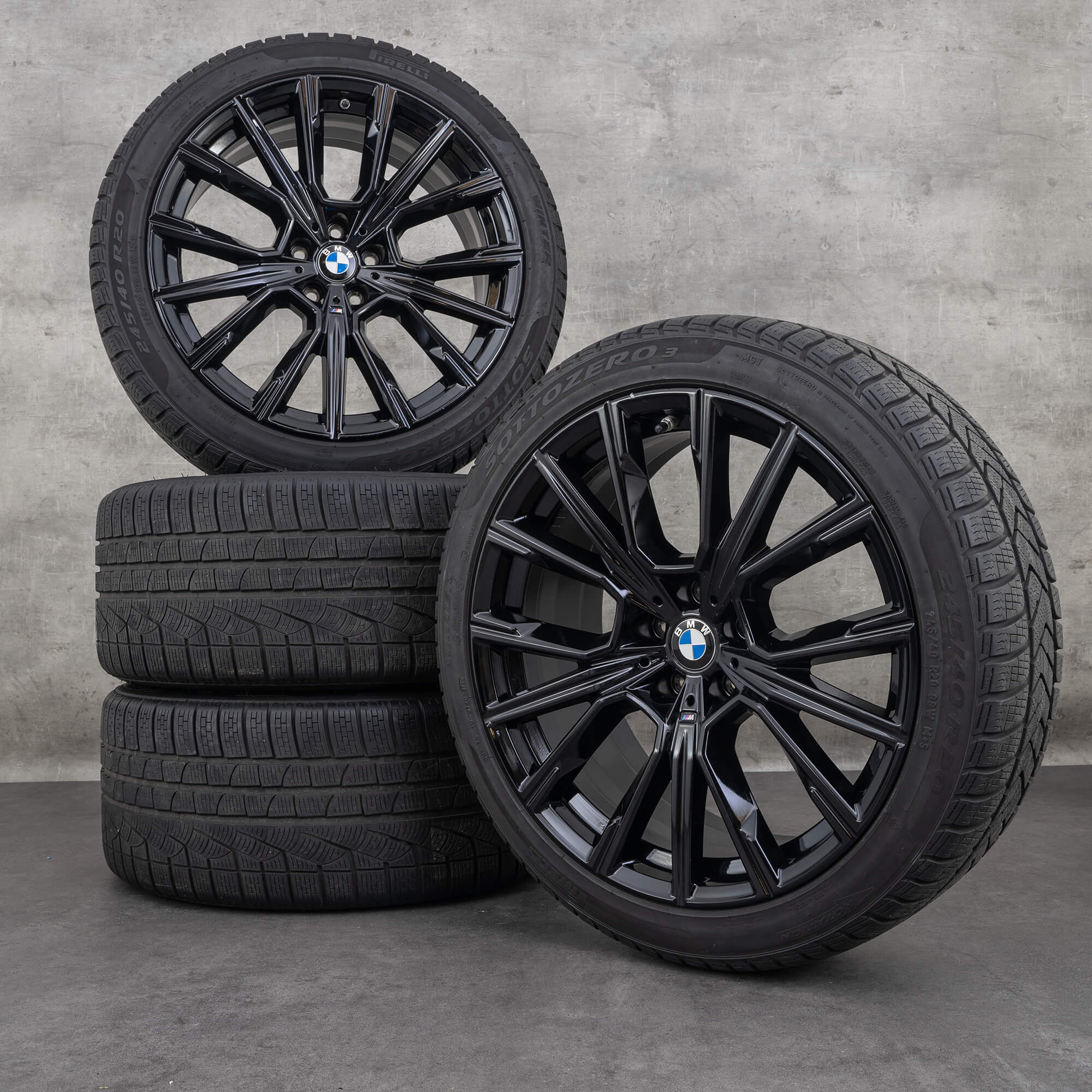 OEM BMW 6 Series 7 Series winter wheels 20inch G32 GT Gran Turismo G11 G12 rims Styling 817 M 8745914 8745915 gloss black
