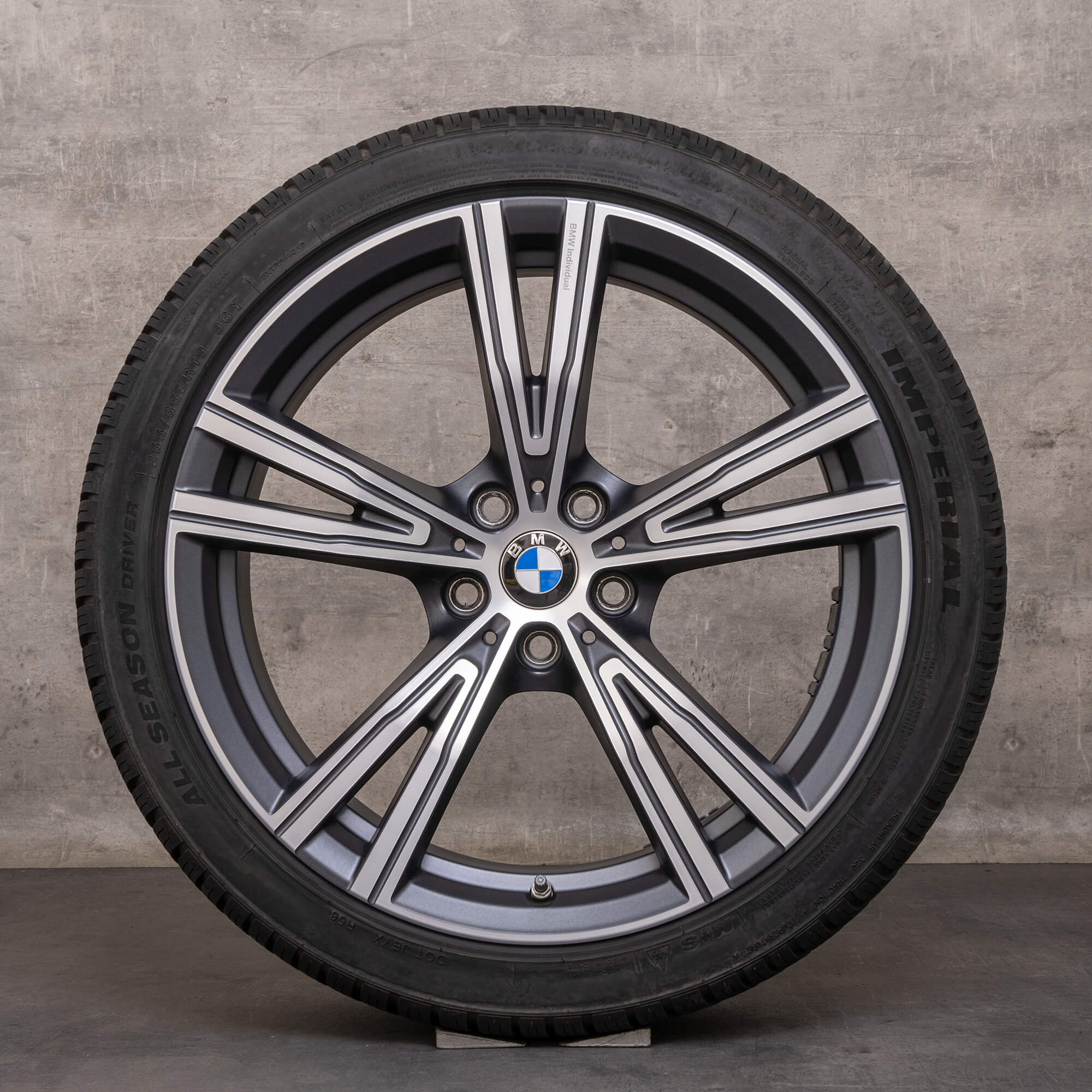 Original BMW serie 2 3 4 llantas 19 pulgadas G20 G21 G22 G23 G42 Coupe neumáticos para todo tipo de clima estilo 793i 8089896 8089897 gris férrico brillante torneado