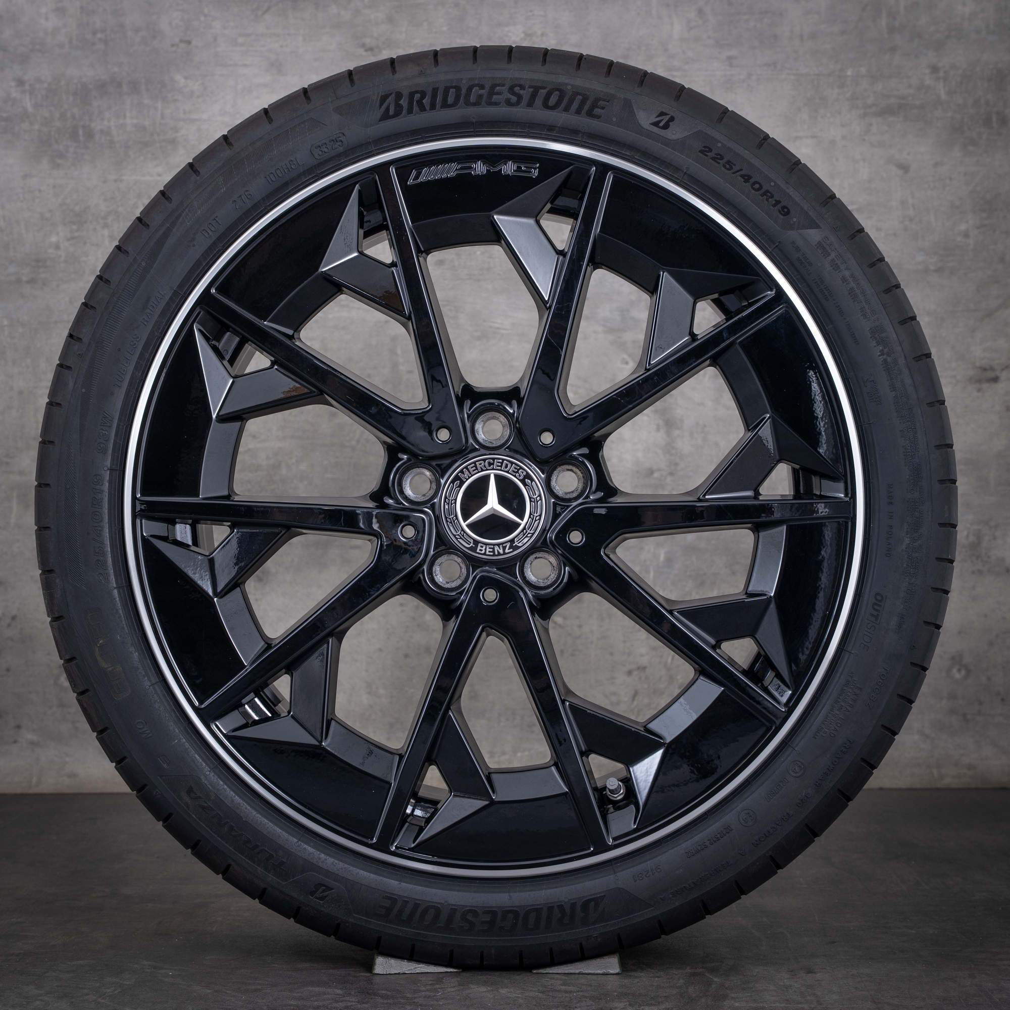 Originele Mercedes-Benz CLA EQ AMG winterwielen 19 inch X174 C174 250+ 350 4Matic velgen A1744011400 A1744011500 zwart gepolijst
