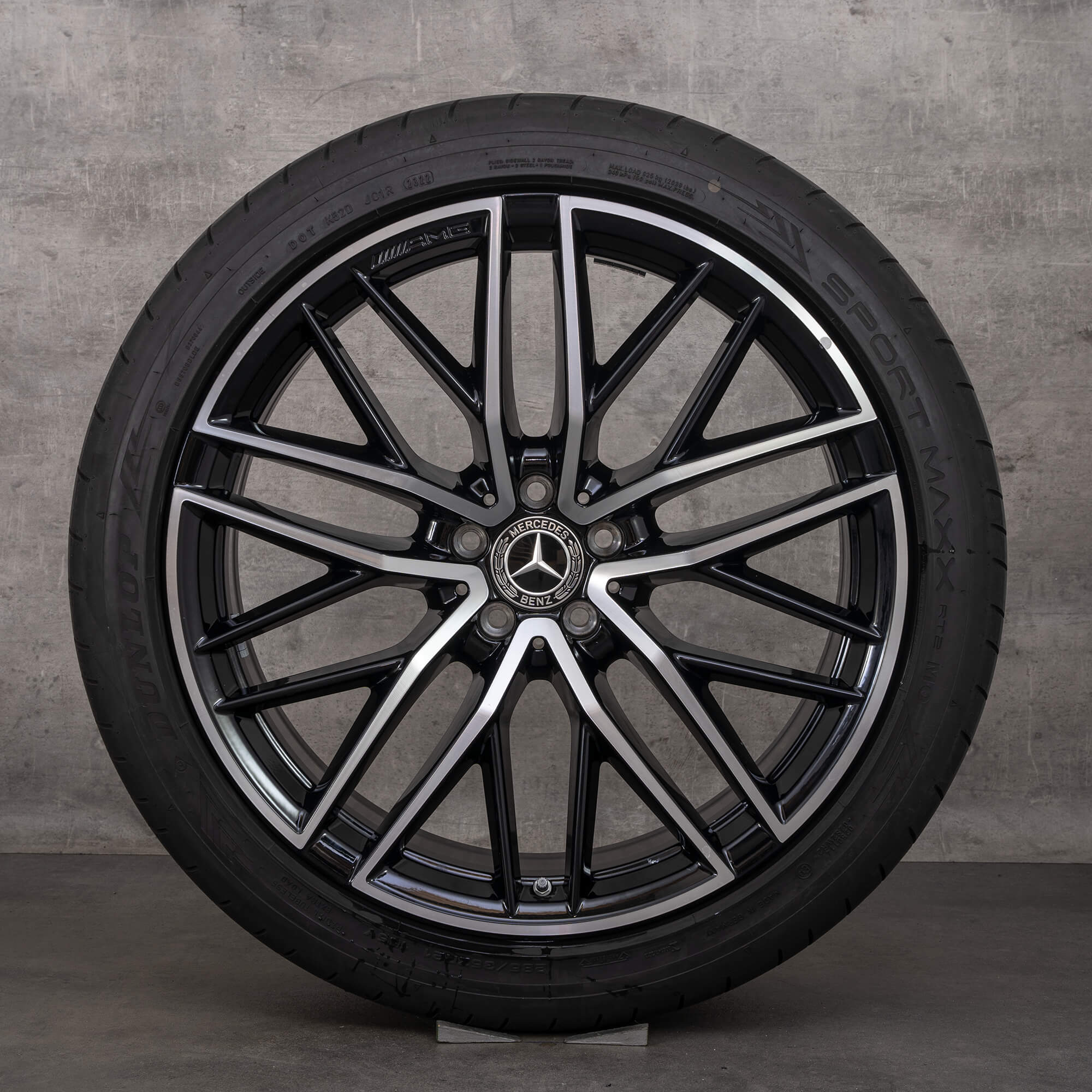 Autentico Mercedes Benz GLC 43 AMG ruote 21 pollici C253 X253 estive A2534015700 A2534015800 nero finitura ad alta lucentezza