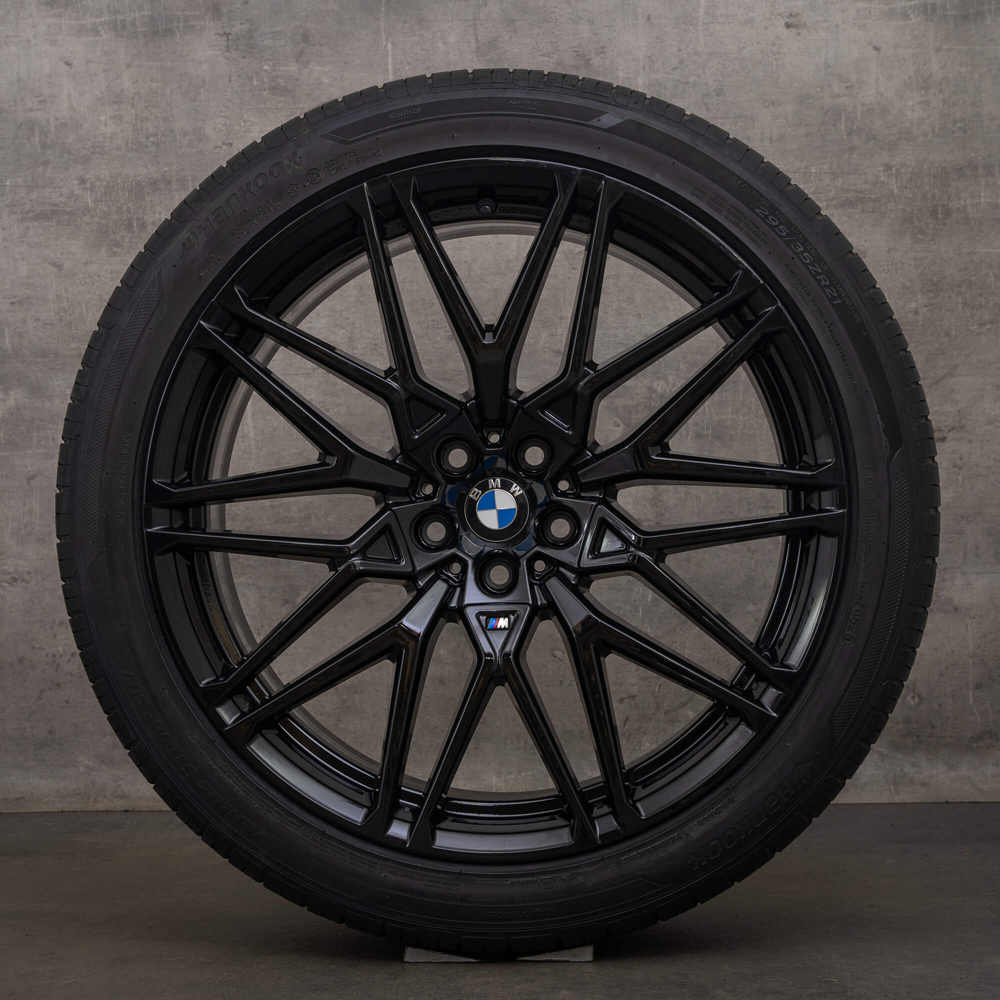 Jantes originais BMW X5M X6M jantes de verão 21 polegadas F95 F96 9503307 9503308 Styling 818 M preto alto brilho