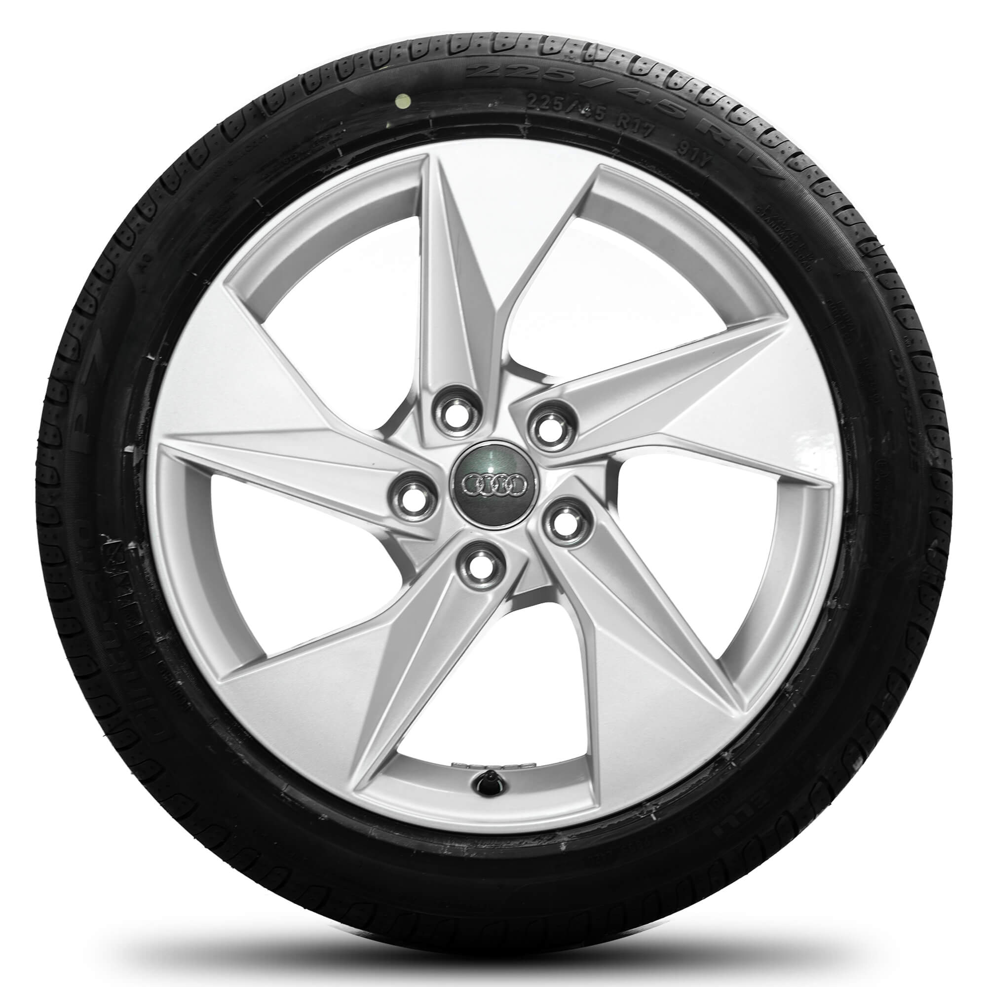 Originale Audi A3 S3 fælge 17 tommer 8Y sommerhjul 8Y0601025A sølv NEW