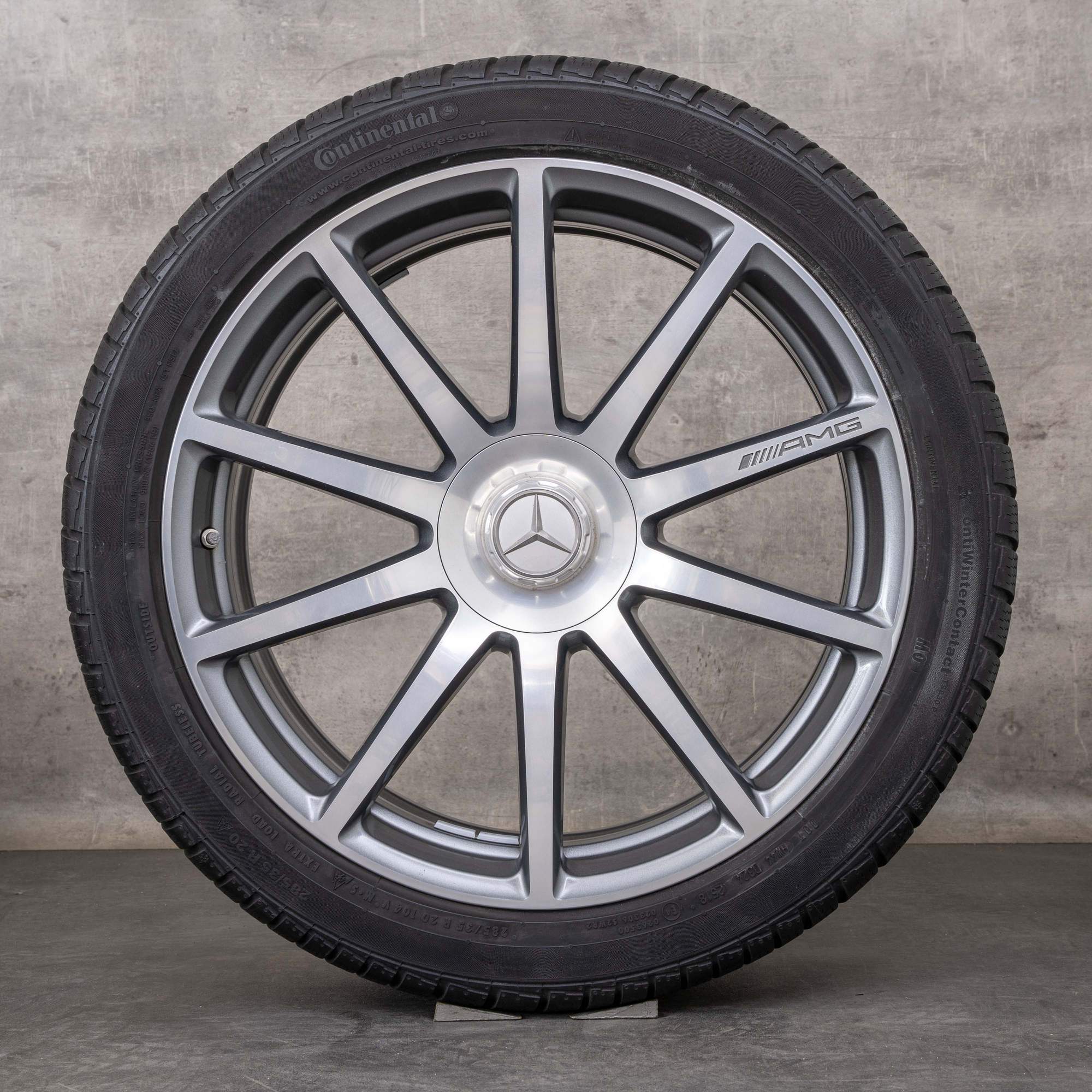 Original Mercedes Benz S-Klasse S63 S65 AMG Winterräder 20 Zoll W222 C217 A217 Felgen A2224010600 A2224010700 himalaya grey glanzgedreht