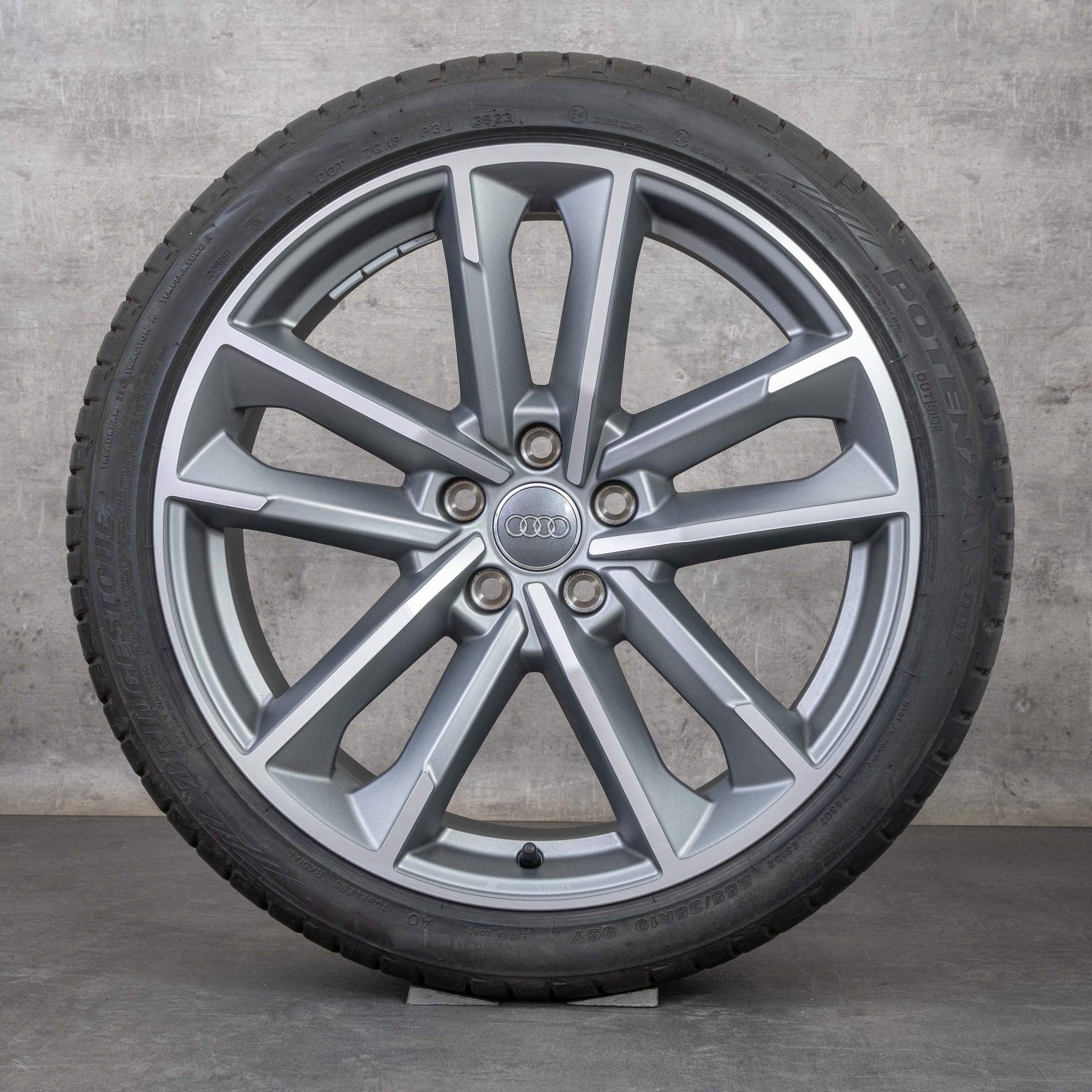 Orijinal Audi A5 S5 jantlar 19 inç 8W B9 F5 yaz jant lastik titan mat diamond 8W0601025DC YENİ