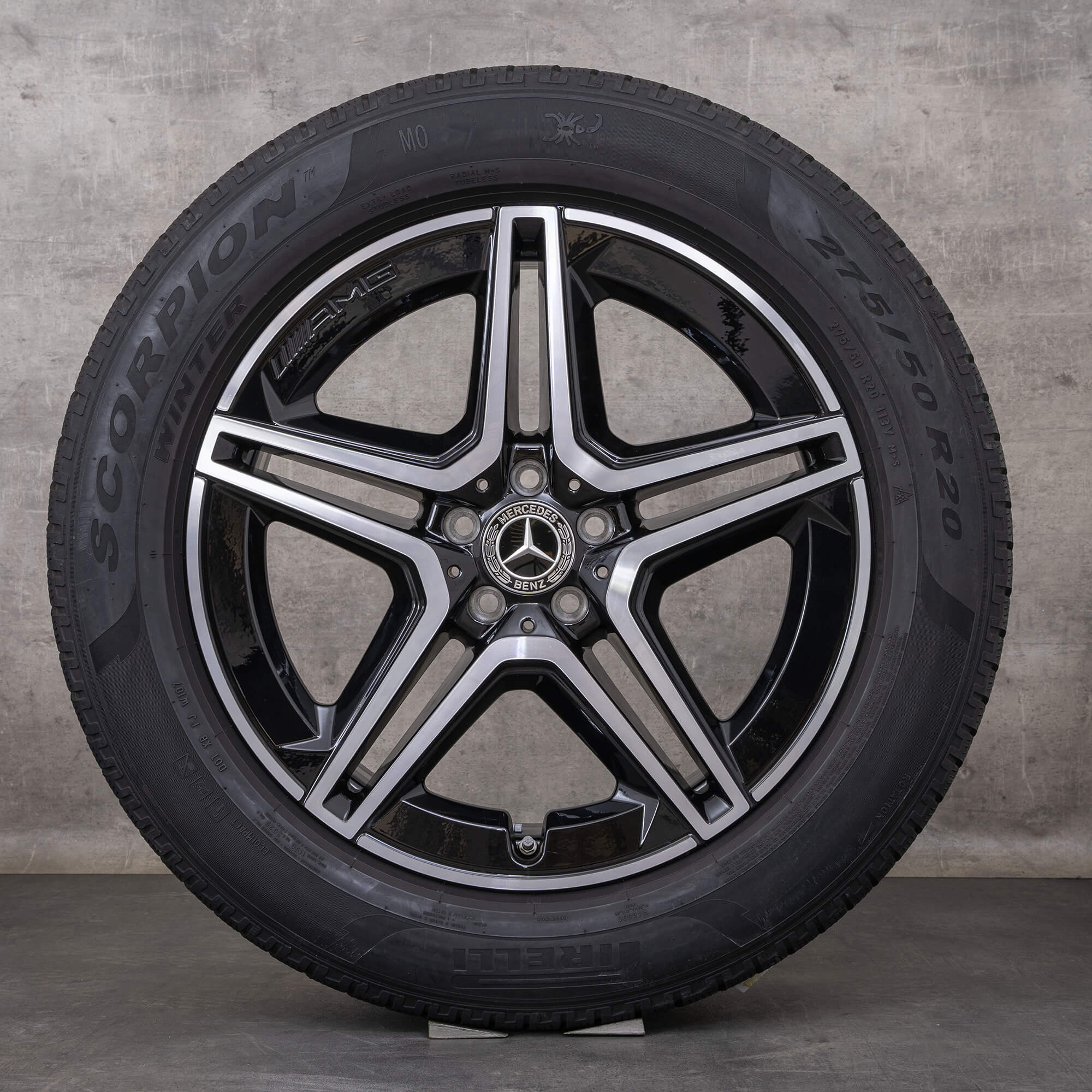 Oryginalne koła zimowe Mercedes Benz GLE & 53 AMG 20 cali X167 C167 Felgi A1674013200 A1674013300 czarne Polerowane