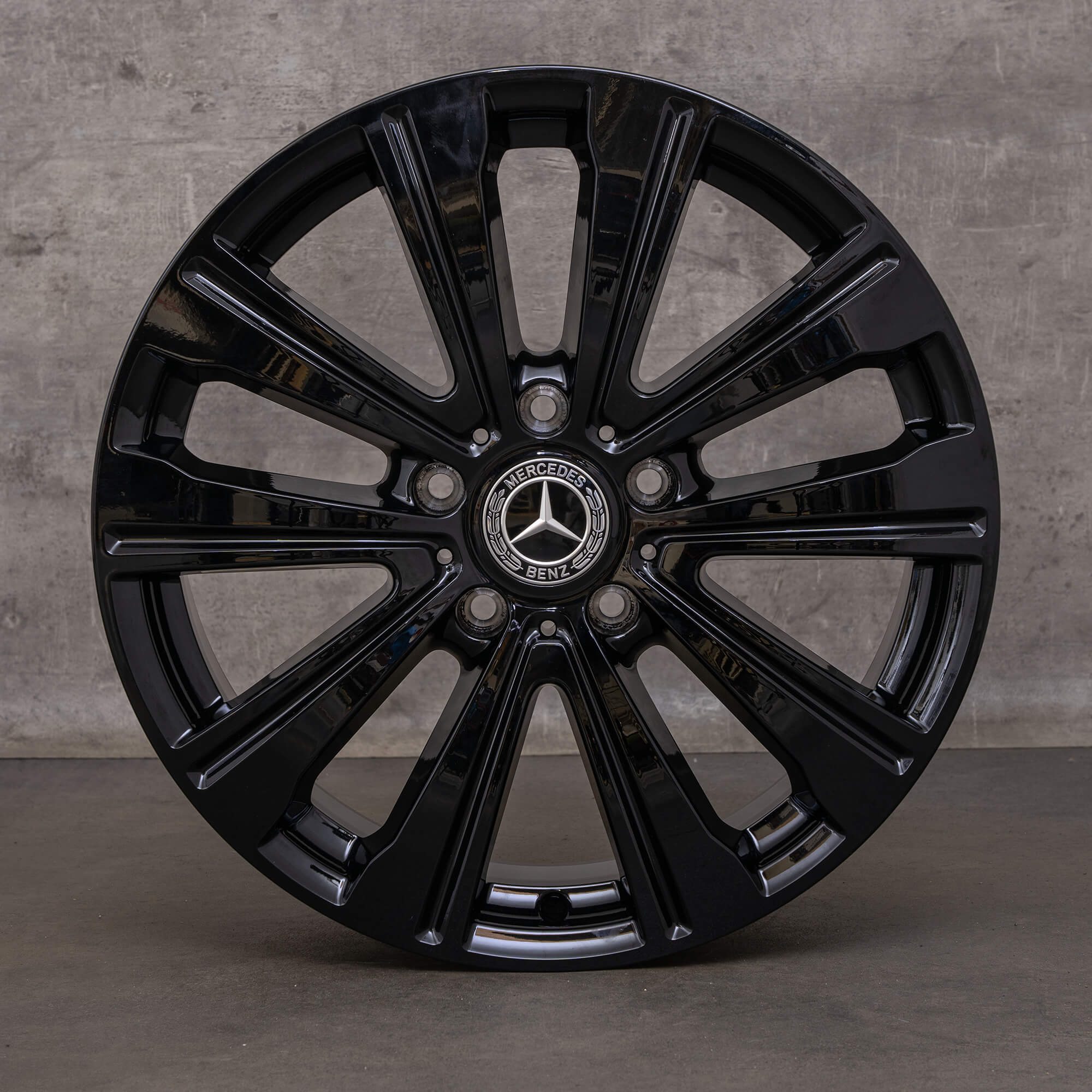 Originale Mercedes Benz G-Klasse fælge 19 tommer W463A G500 A4634011100 sort højglans NYT