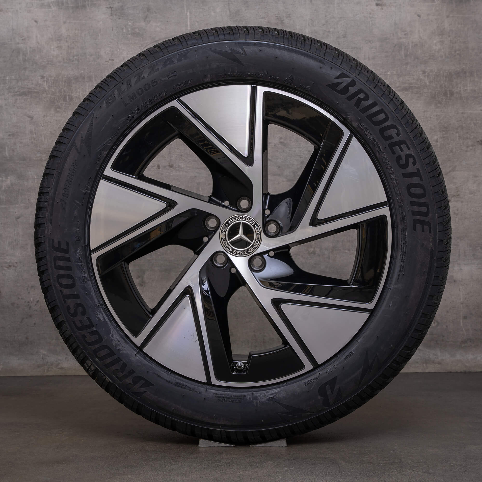 Orijinal Mercedes Benz GLC Winterrder19 inç X254 C254 jantlar A2544015200 siyah parlak tornalı YENİ