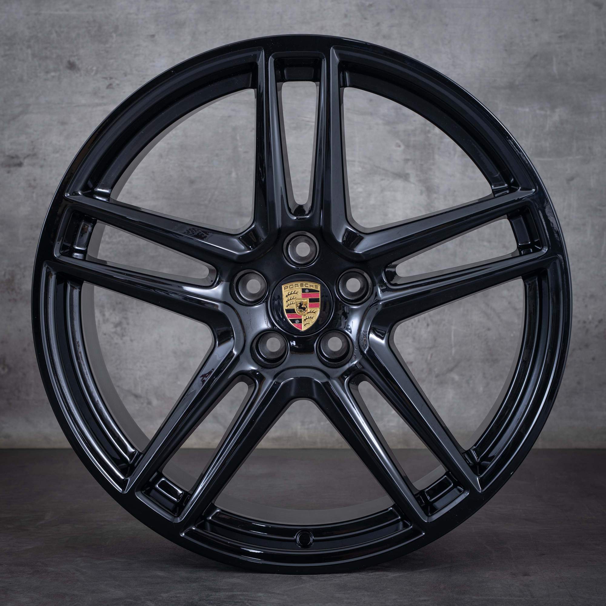Oryginalne felgi Porsche Macan 20 cali II & III 95B601025DG 95B601025DH czarny błyszczący