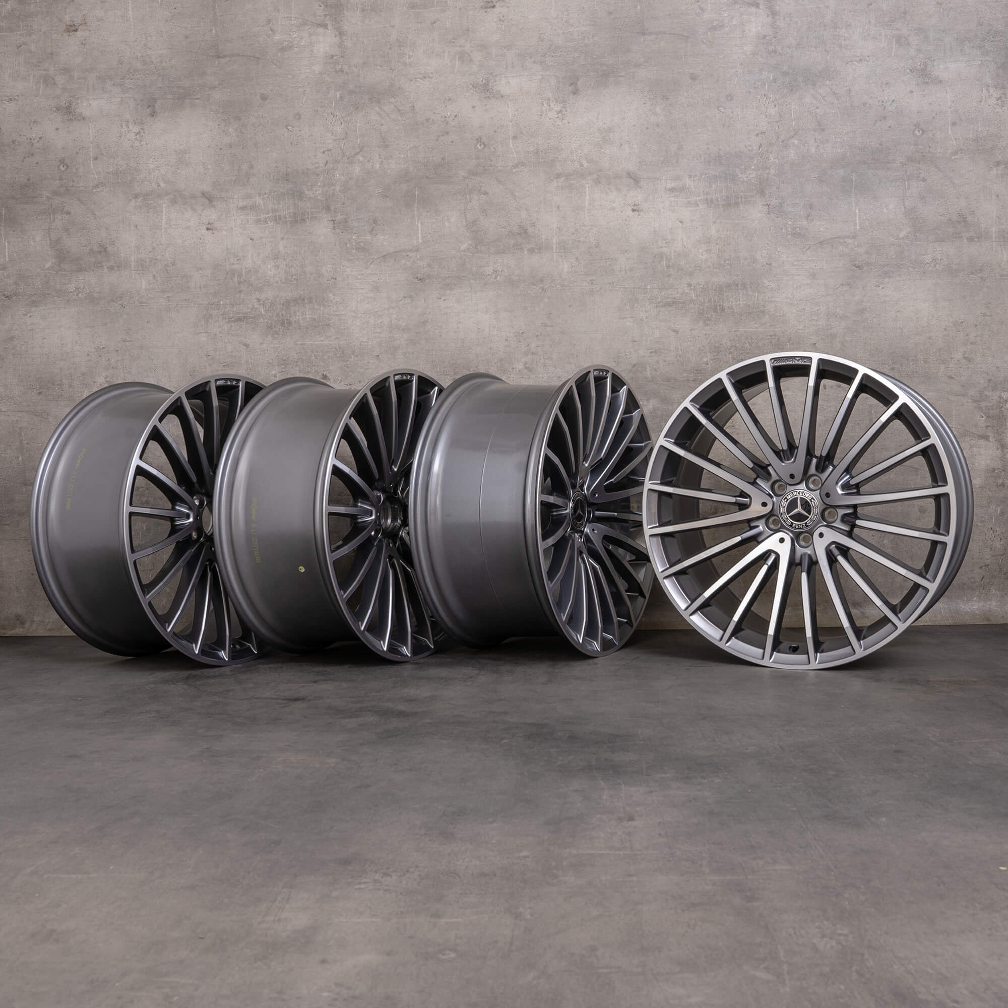 Llantas originales Mercedes Benz GLC 63 & 63S AMG 21 pulgadas X253 C253 4MATIC A2534015900 A2534016000 gris himalaya torneado brillante NUEVO