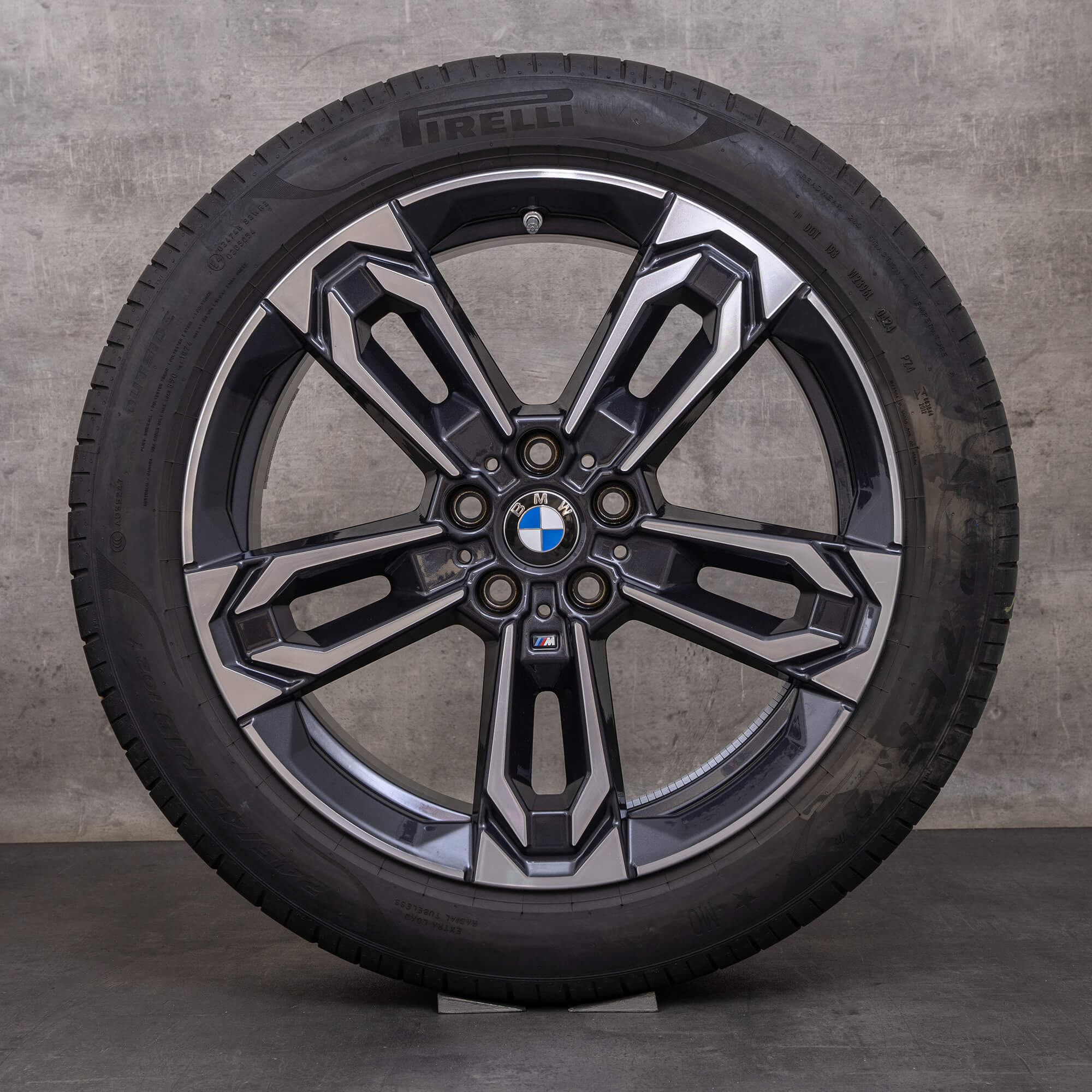 Original BMW X1 iX1 X2 Felgen 19 Zoll U10 U11 Sommerräder Styling 871 M 6898051 midnight grey glanzgedreht