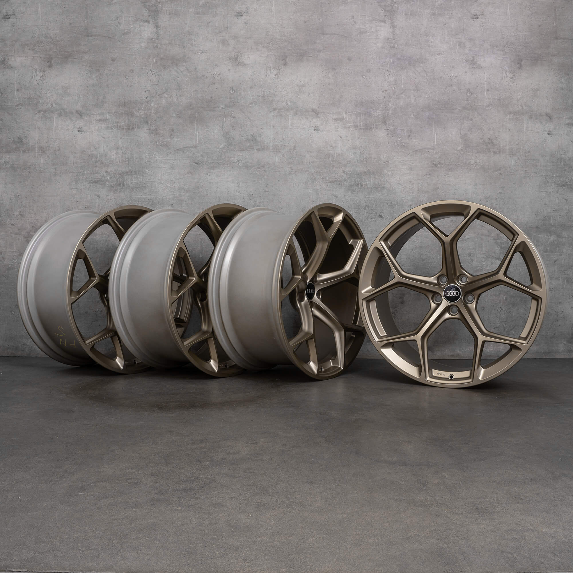 Original Audi RS6 RS7 Jantes 22 pouces 4K C8 4K0601025CQ Performance neodym gold NEUF