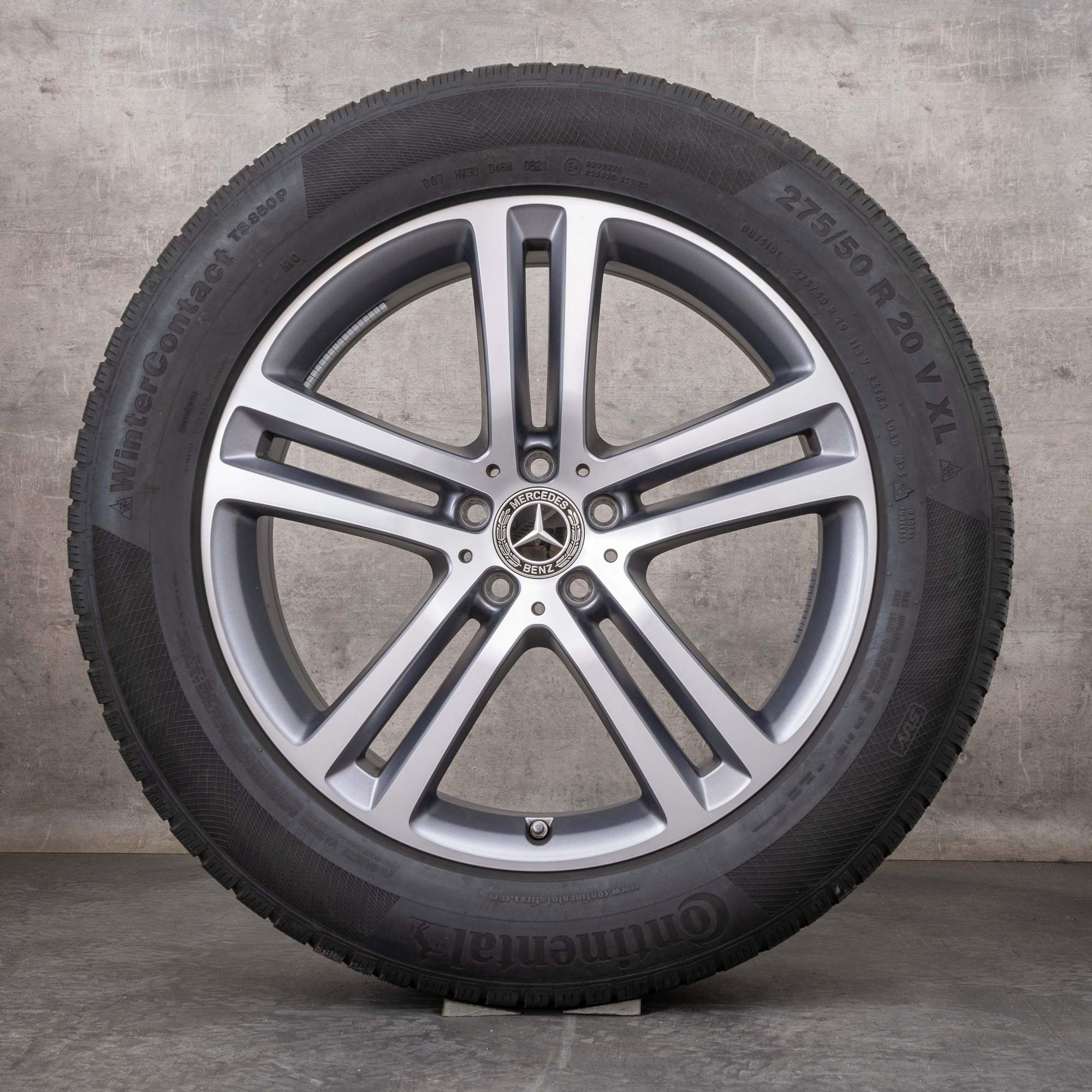 Oryginalne koła zimowe Mercedes Benz GLE 20 cali X167 C167 felgi A1674012400 A1674012500 himalaya szary mat polerowane