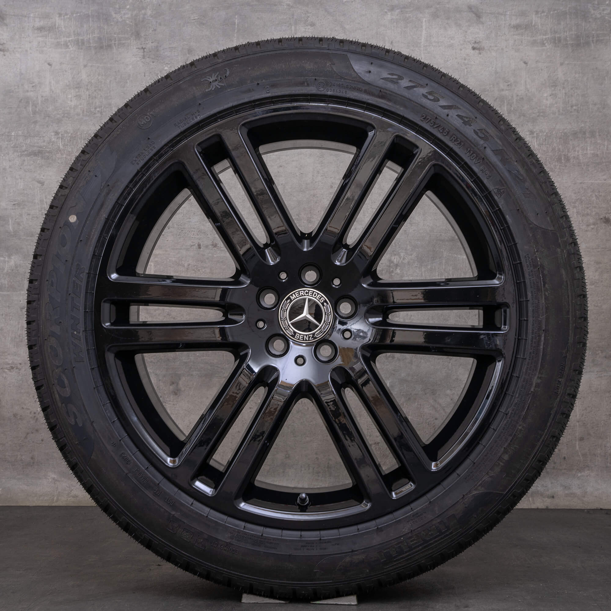 Oryginał Mercedes Benz GLE felgi 21 cali SUV V167 W167 koła zimowe A1674012600 A1674012800 czarny wysoki połysk