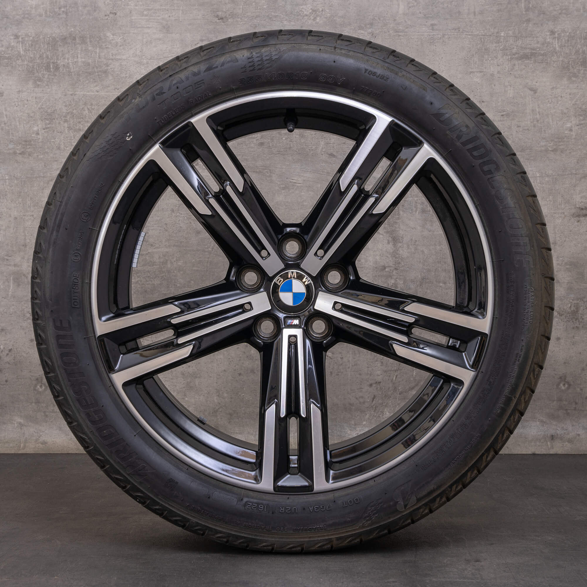 Original BMW 2er 3er 4er Winterräder 18 Zoll G20 G21 G22 G23 G42 Felgen Syling 848 M 8746631 8746632 jet black glanzgedreht