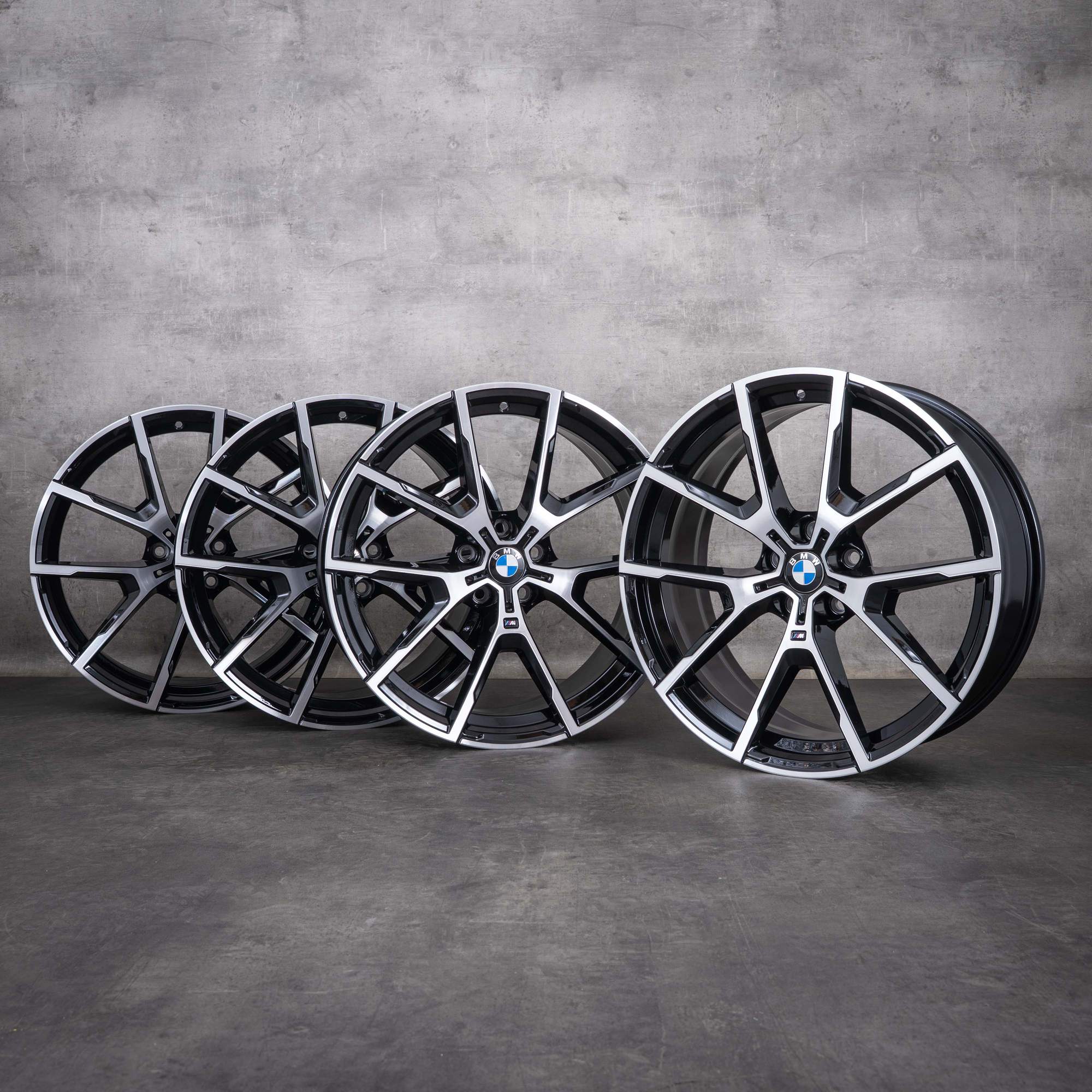 Alkuperäiset BMW 8-sarjan vanteet 20 tuumaa G14 G15 G16 Styling 728 M 8097240 8097241 Kiillotettu musta UUDET
