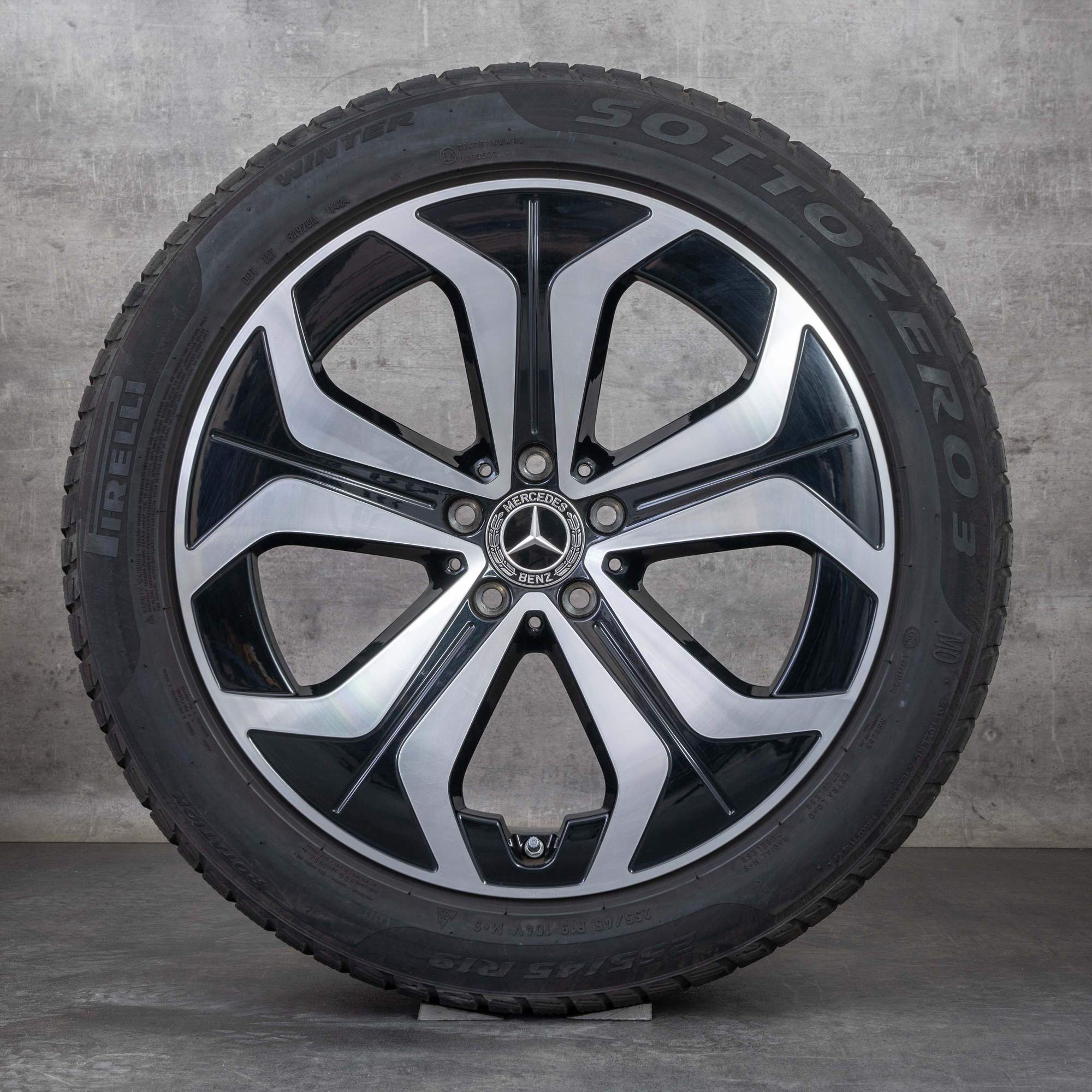 Oryginalał Mercedes Benz Klasa E koła zimowe 19 cali X214 felgi A2144014000 czarne Polerowane NOWOŚĆ