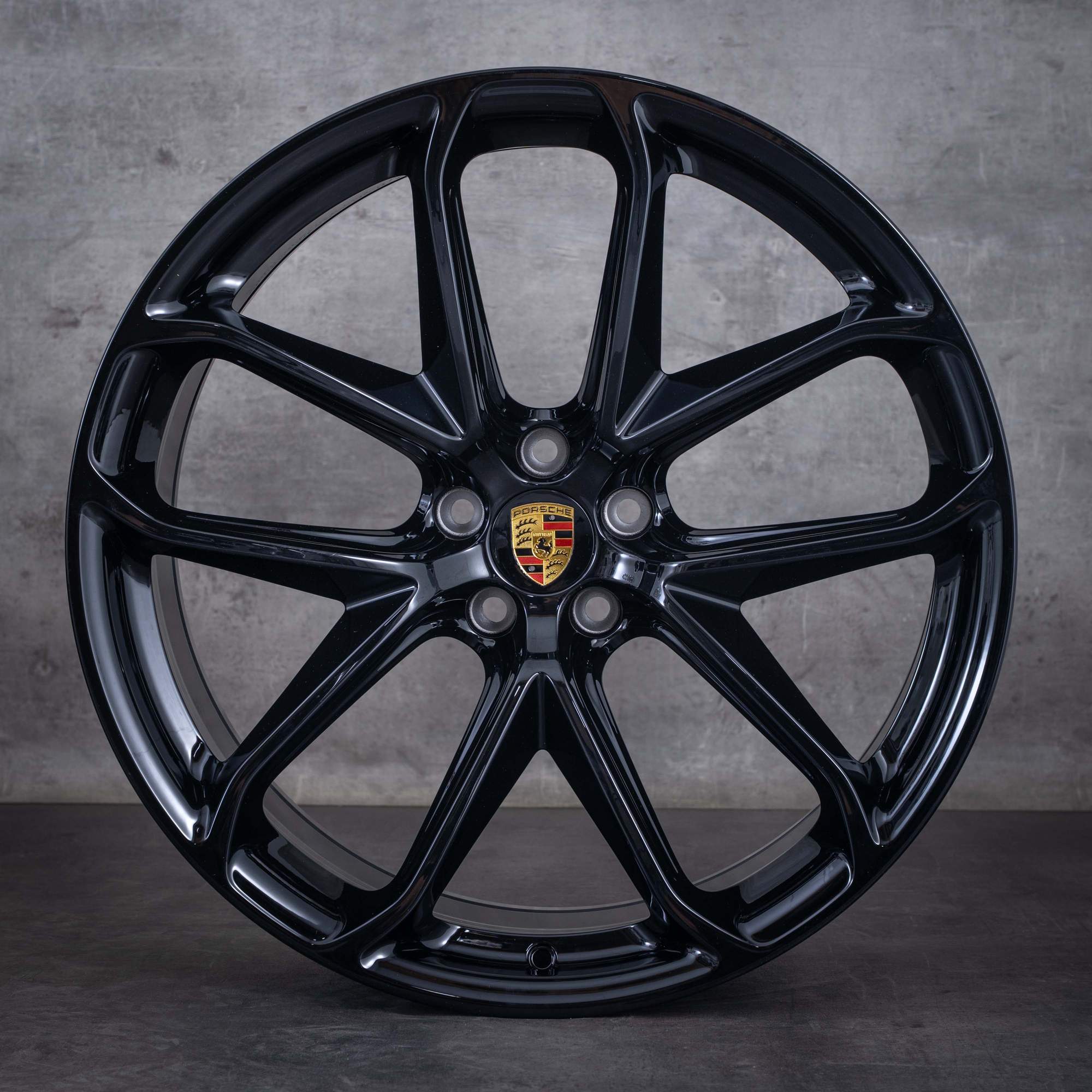 Original Porsche Macan III Felgen 21 Zoll 95B601025FS 95B601025FT schwarz glanz NEU