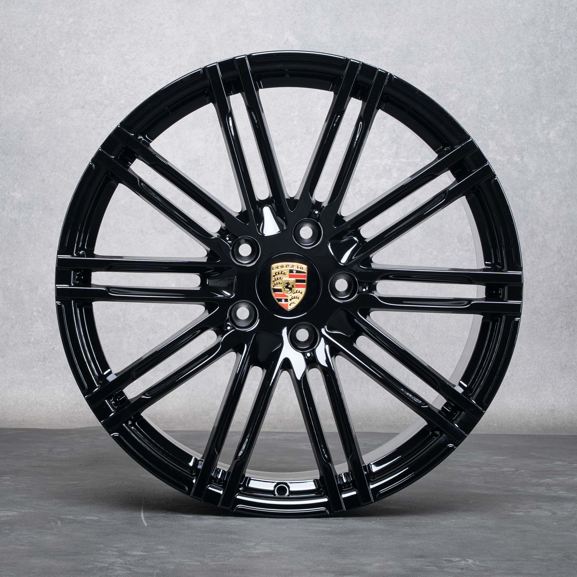 Oryginalne felgi Porsche 992 I II 20 cali Turbo S 99136216106 99136216609 III czarne błyszczące