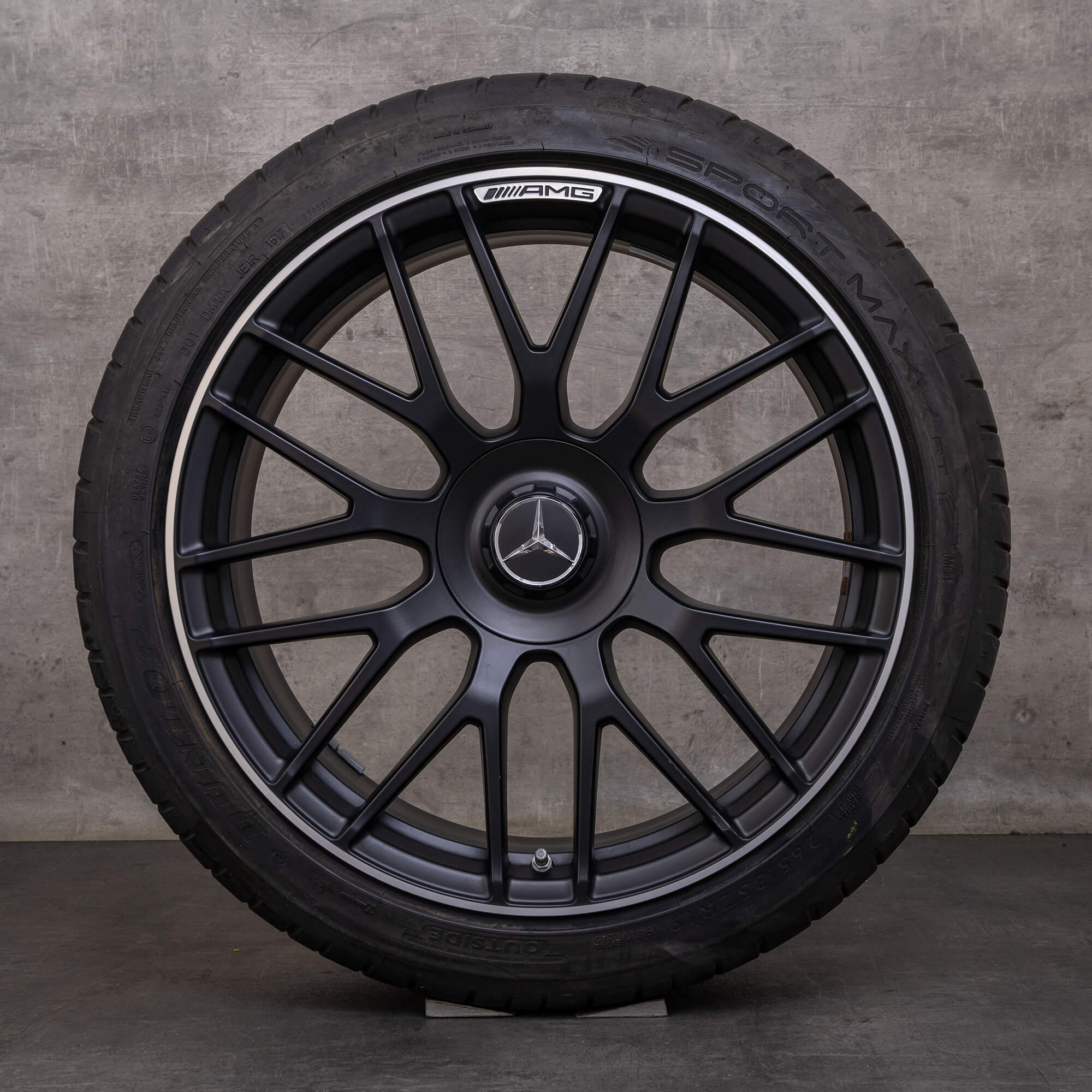 Orijinal Mercedes Benz C-Serisi C63 & S AMG jantlar 19 inç W205 S205 yaz jant lastik A2054011700 A2054011800 siyah mat parlak tornalanmış