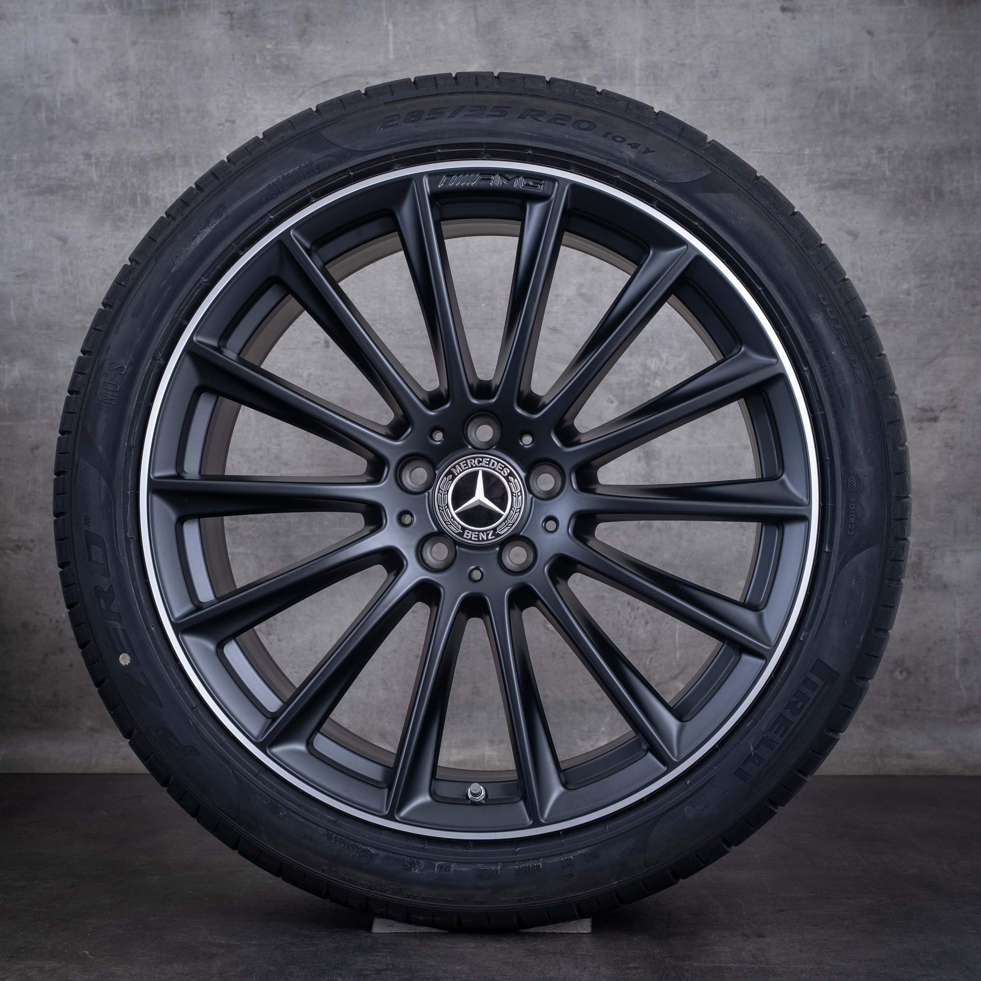 Jante originale Mercedes-Benz Clasa S de 20 inch W223 V223 X223 pentru anvelope de vară A2234011500 A2234011600 negru mat marginea diamantată